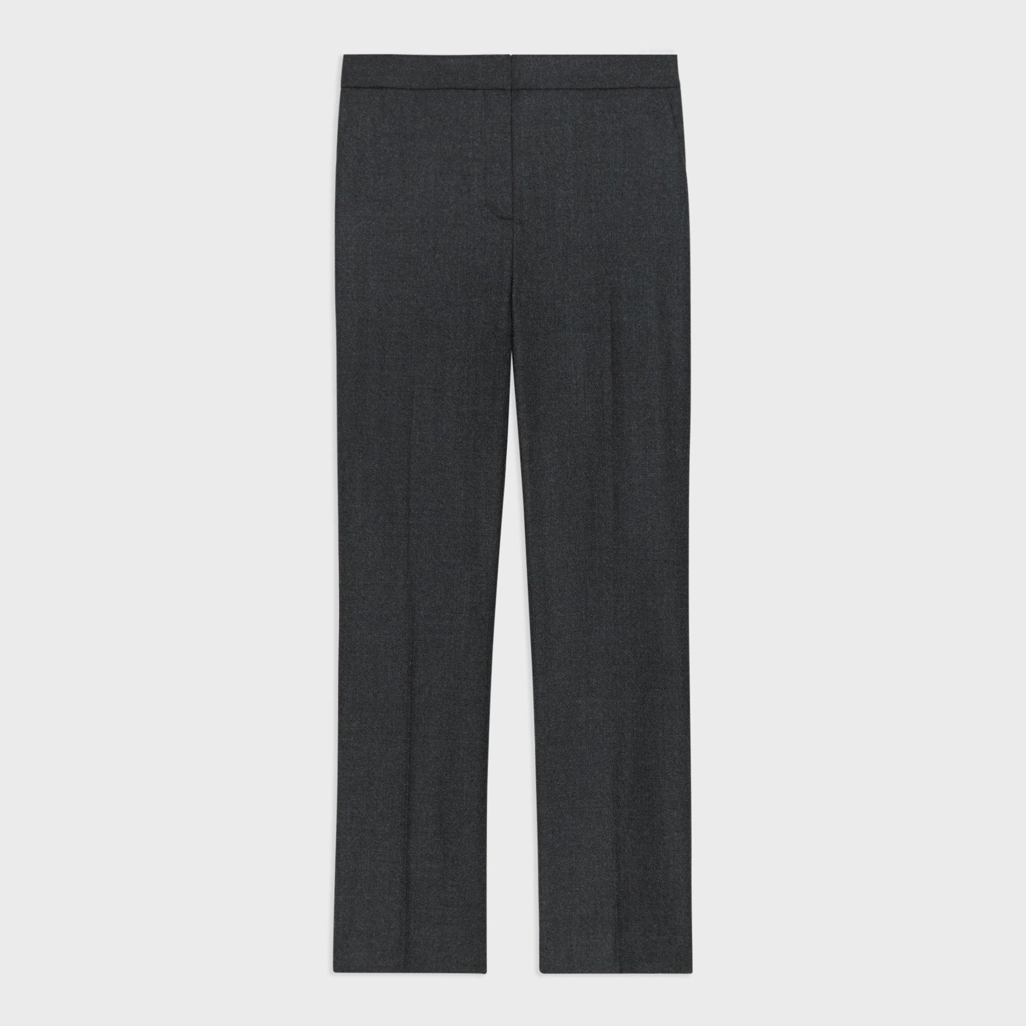 Mélange Sleek Flannel Slim-Straight Pant | Theory