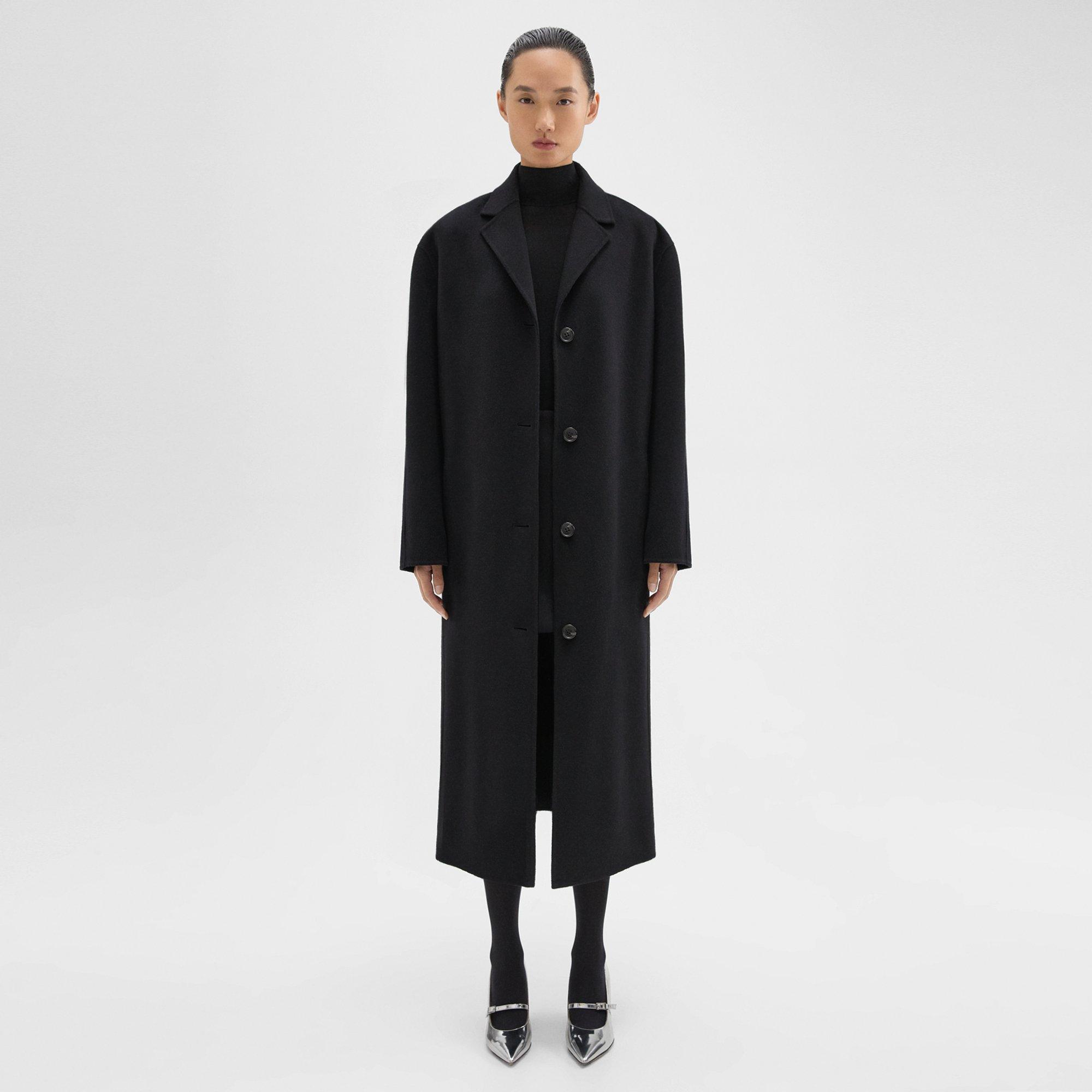 Double-Face Wool-Cashmere Belted Coat | Theory