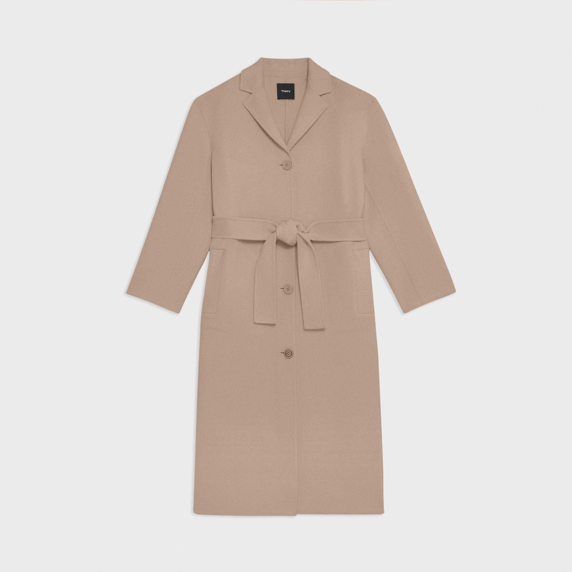 Belted Coat in Double-Face Wool-Cashmere