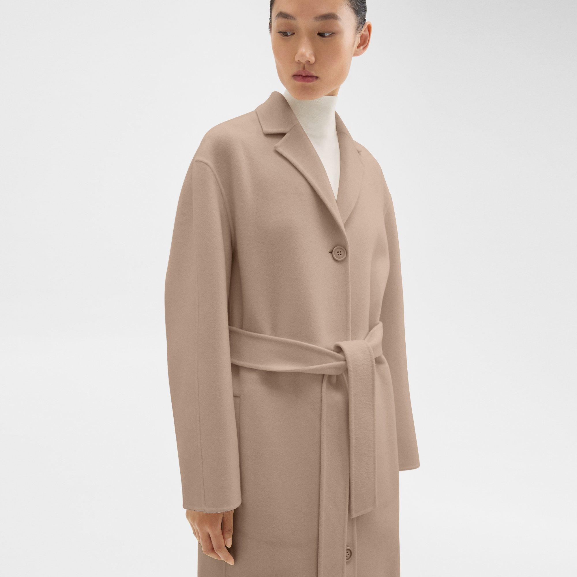 Belted Coat in Double-Face Wool-Cashmere