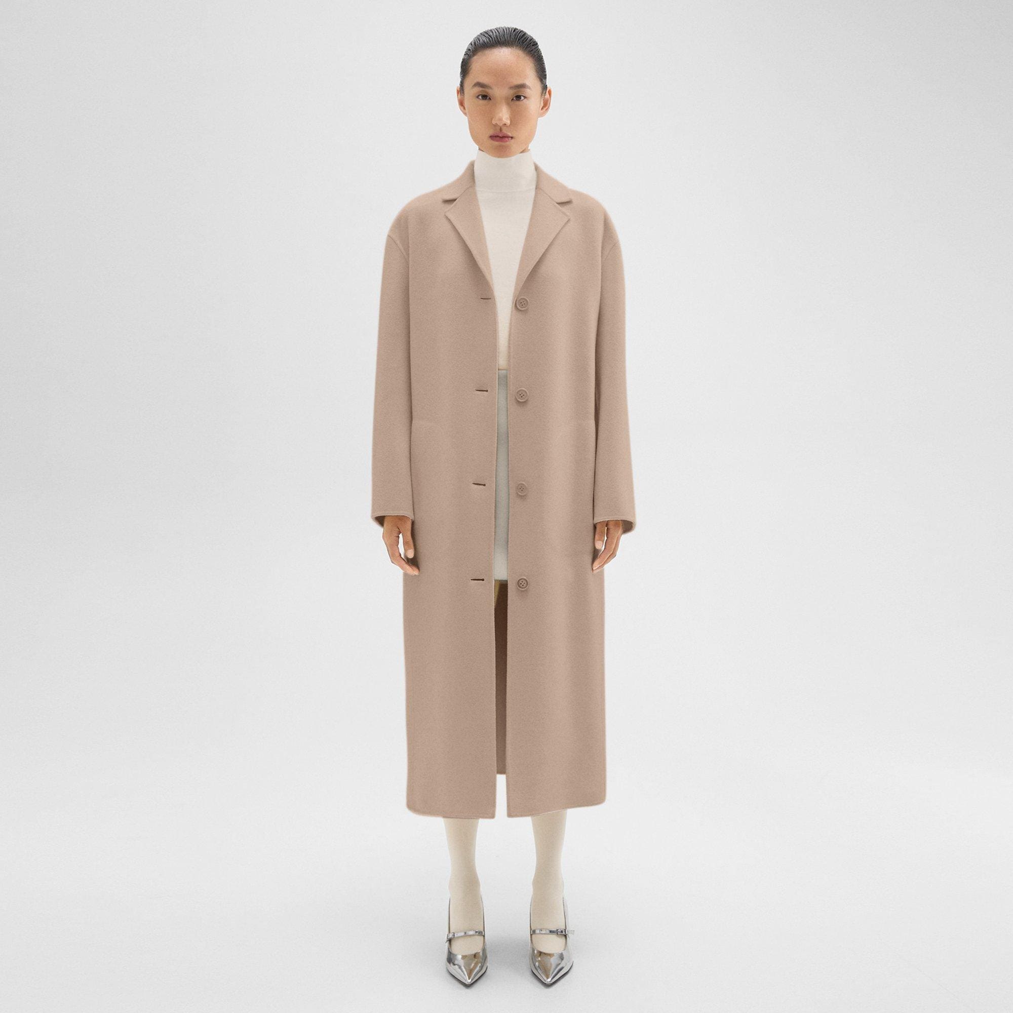 Belted Coat in Double-Face Wool-Cashmere