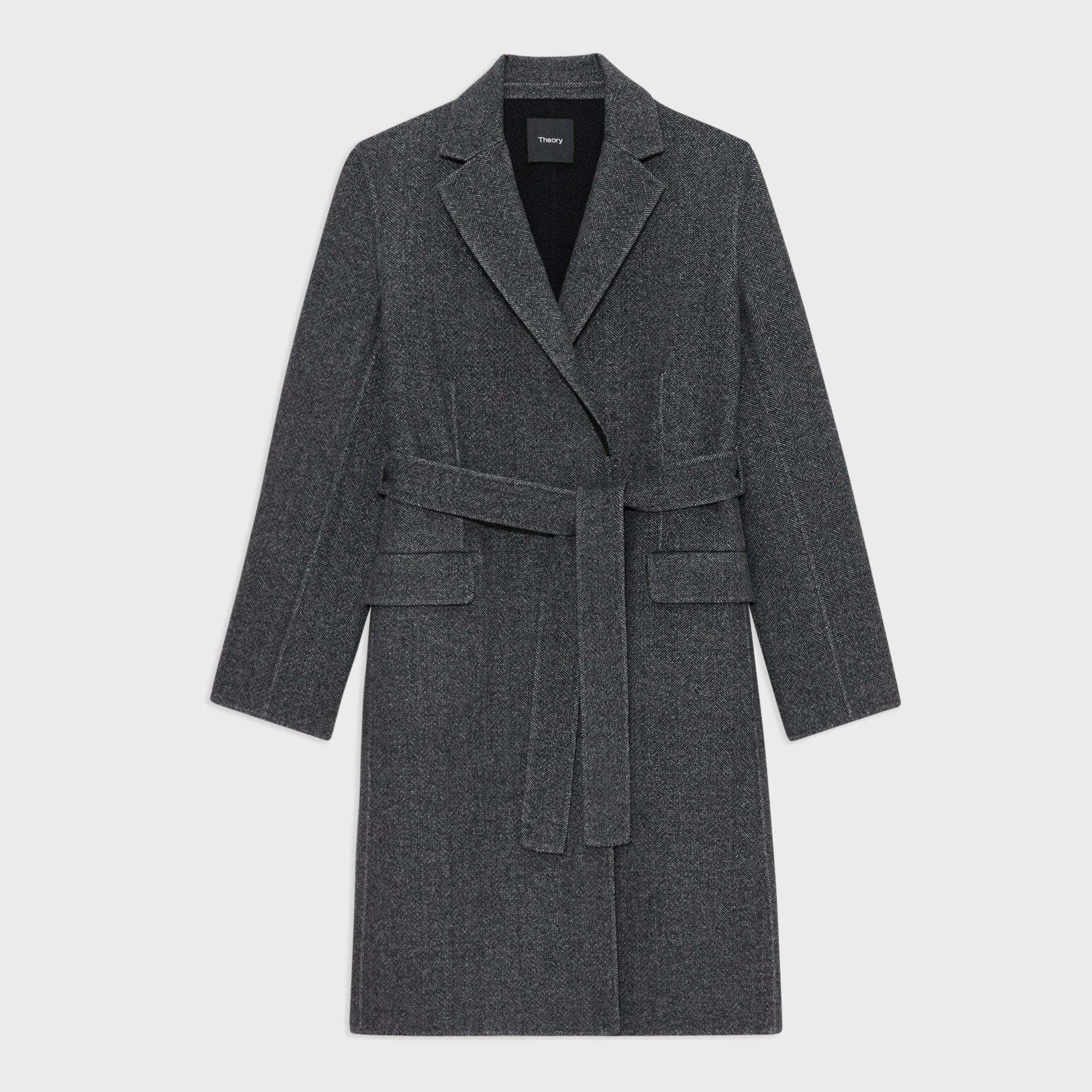 Theory wool & cashmere clearance belted robe