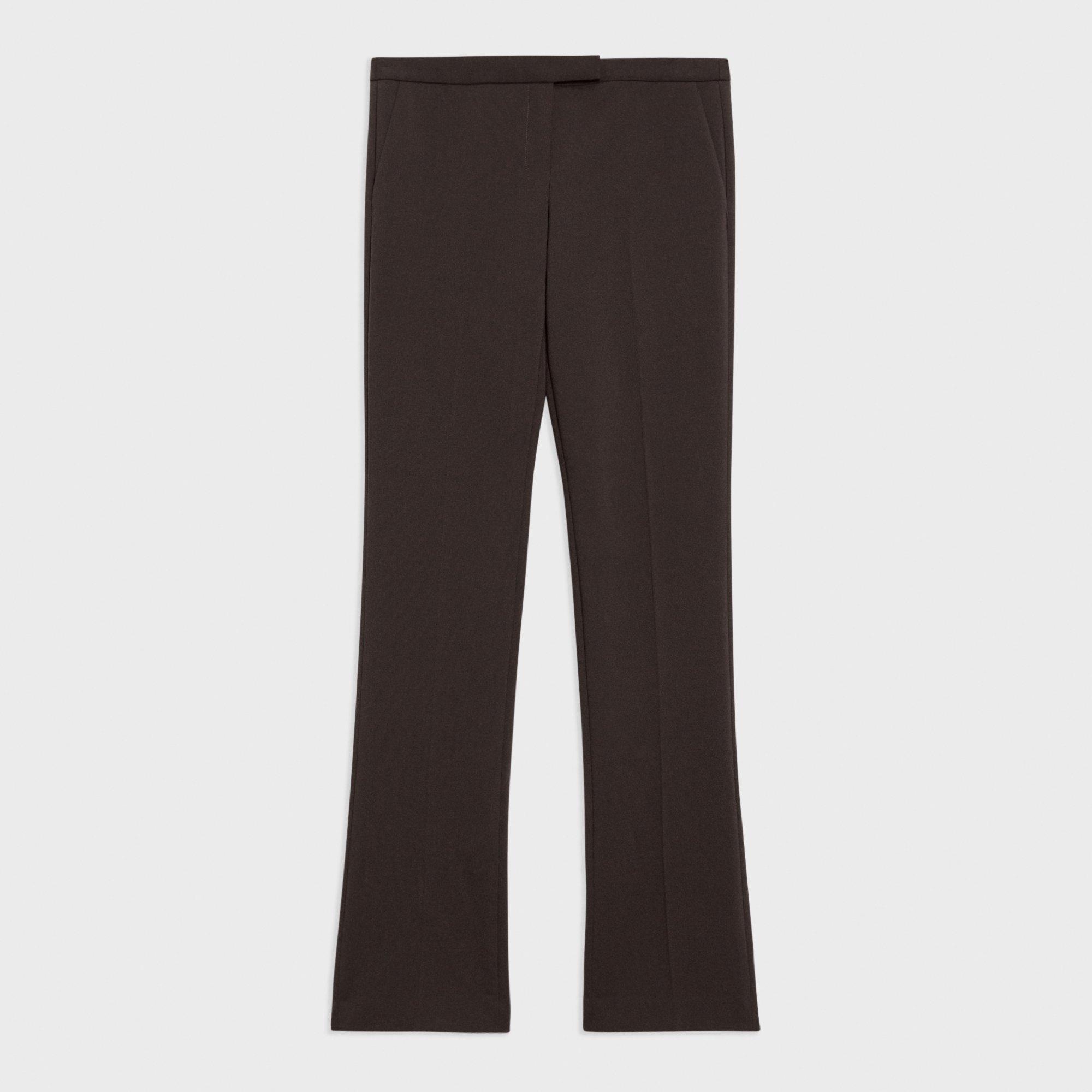 Slim Low-Rise Pant in Double Weave
