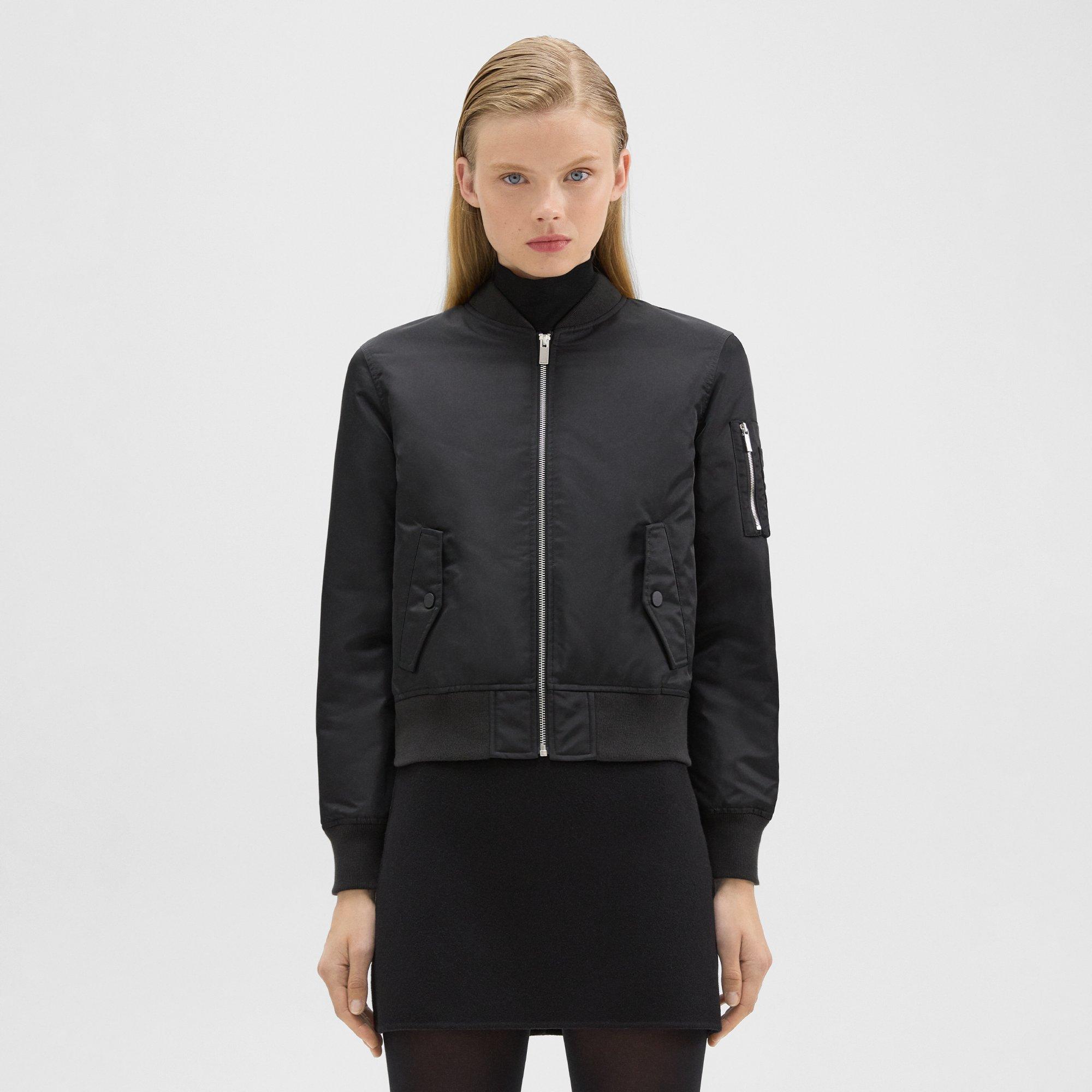 Theory Women's Belted Puffer Wrap Coat In Black