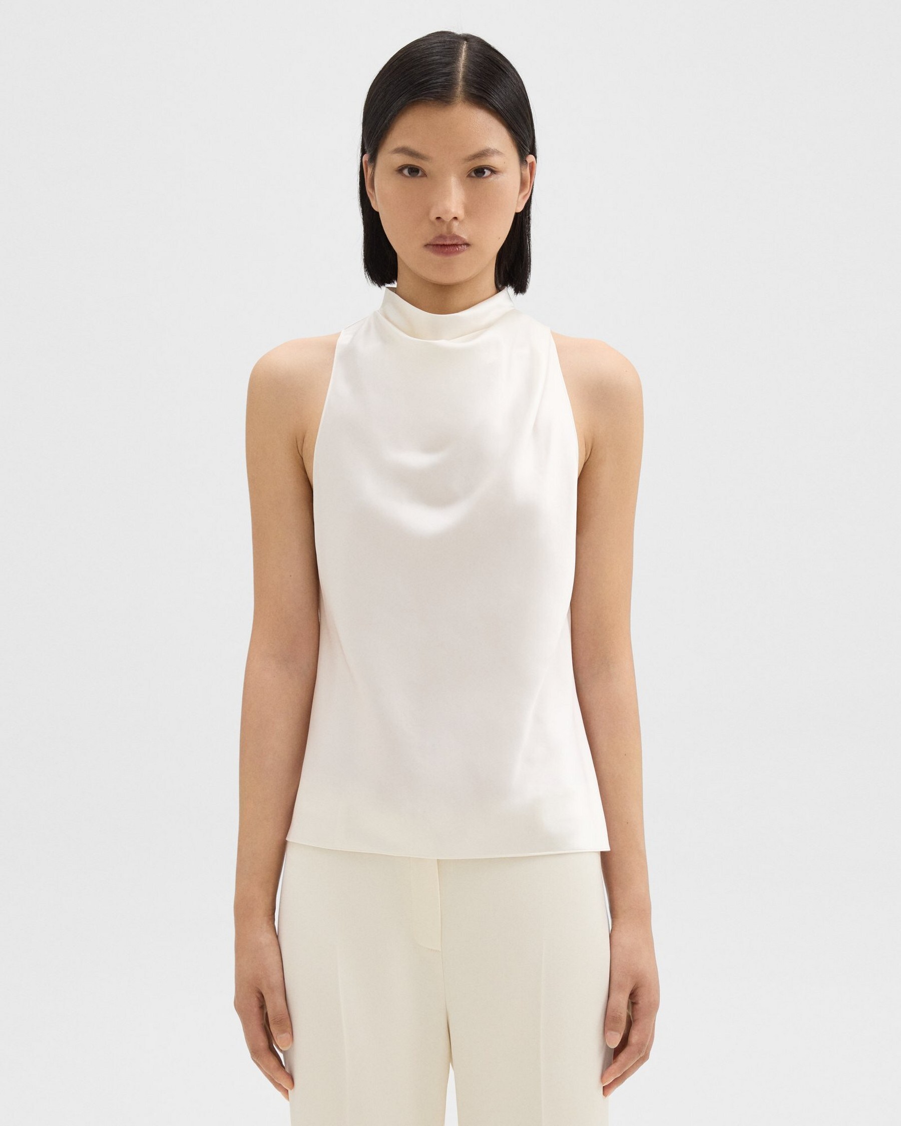Theory Cowl Neck Top in Satin