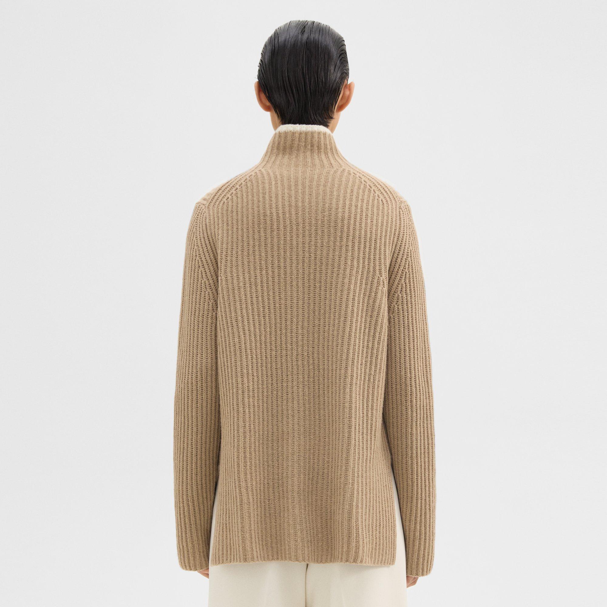 Karenia Turtleneck Sweater in Felted Wool-Cashmere