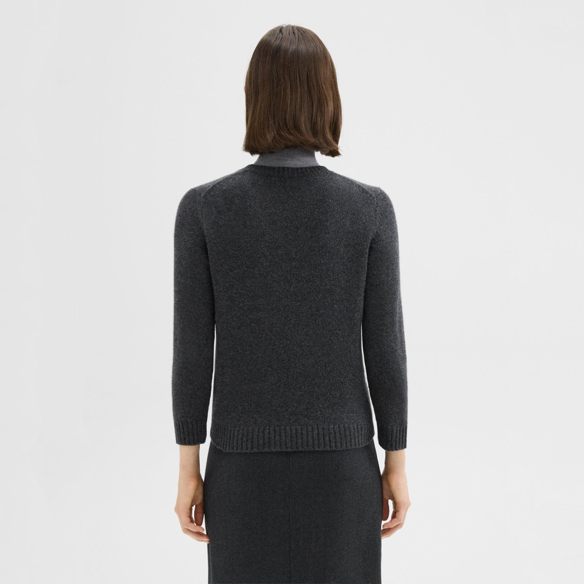 Shrunken Turtleneck in Felted Wool-Cashmere