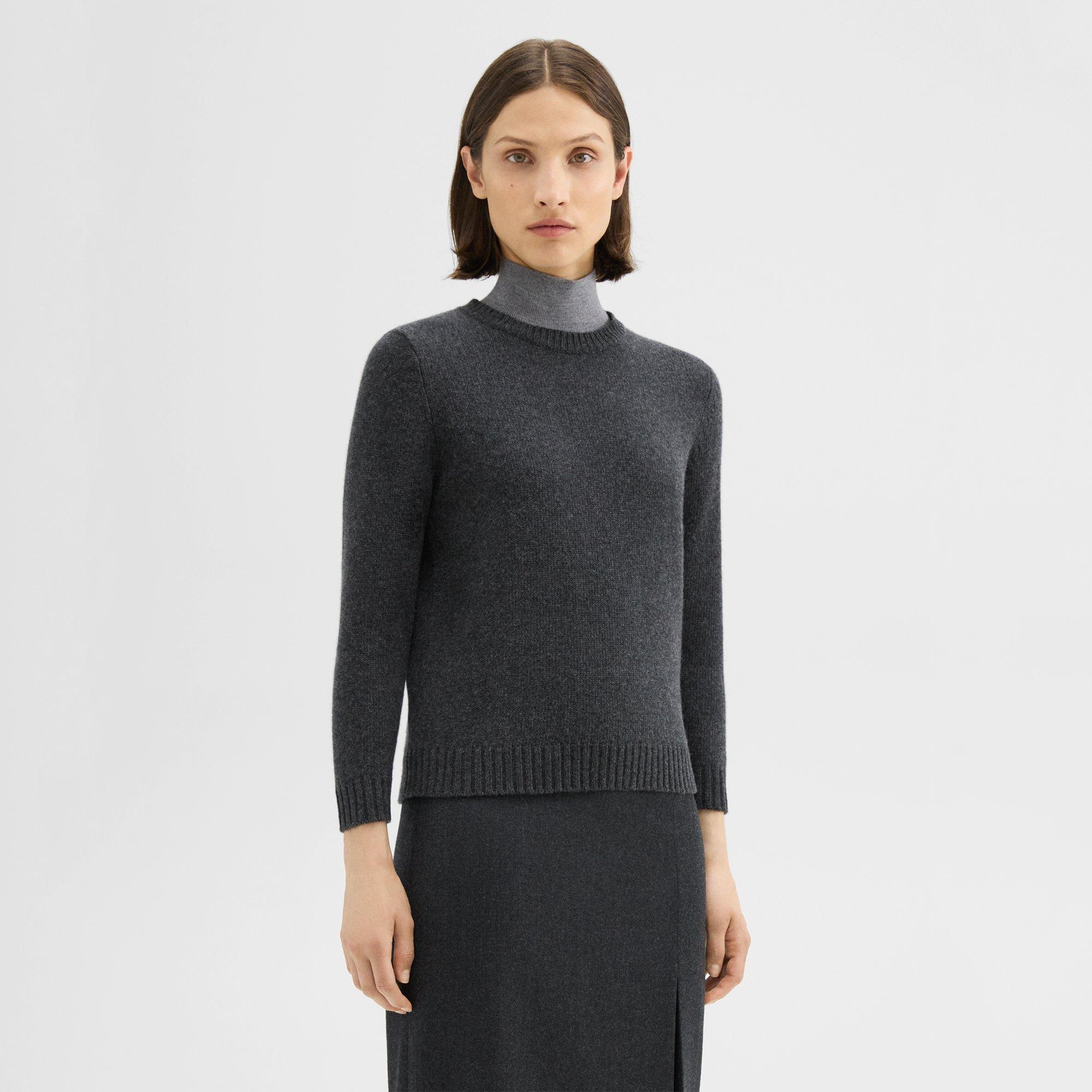 Shrunken Turtleneck in Felted Wool-Cashmere