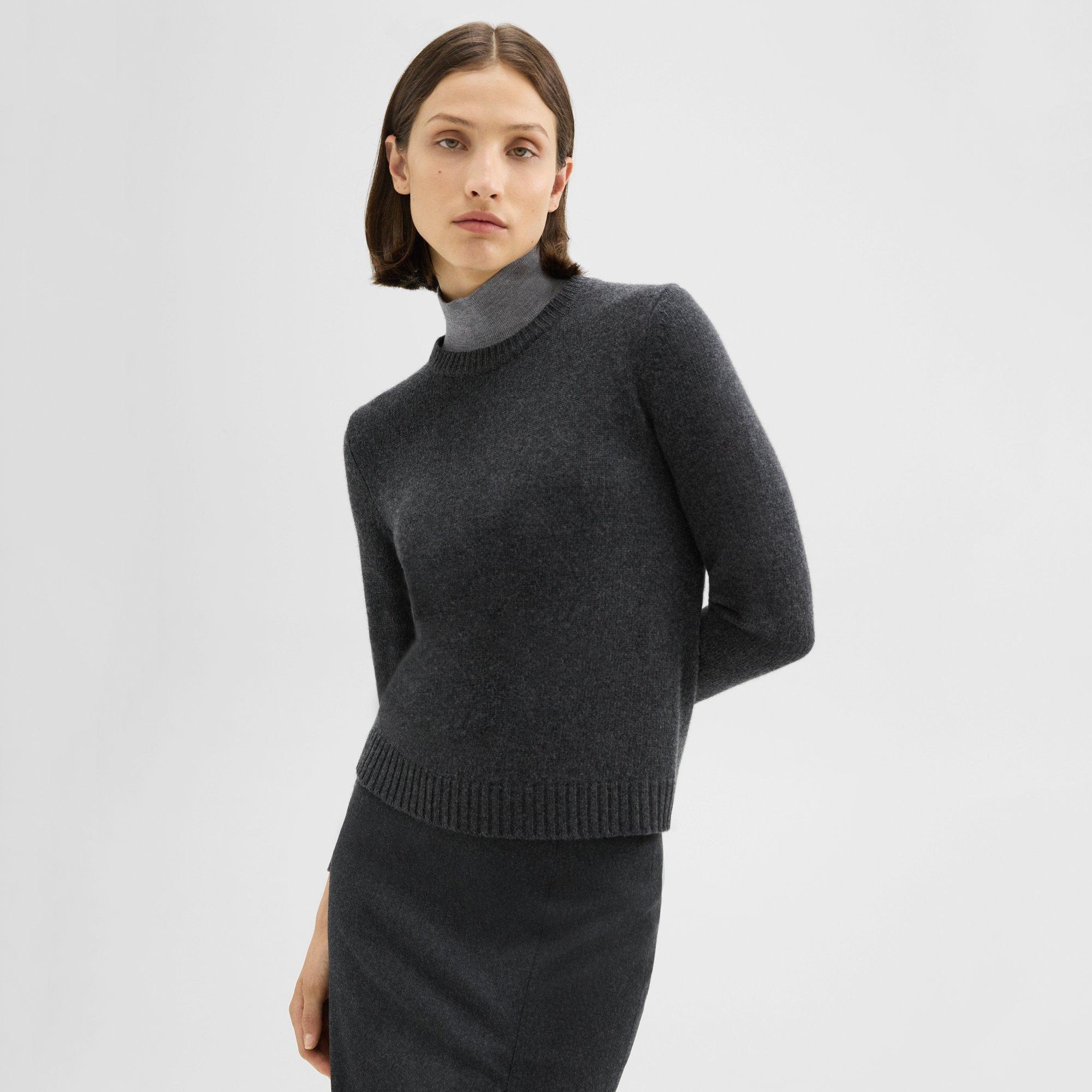 Shrunken Turtleneck in Felted Wool-Cashmere