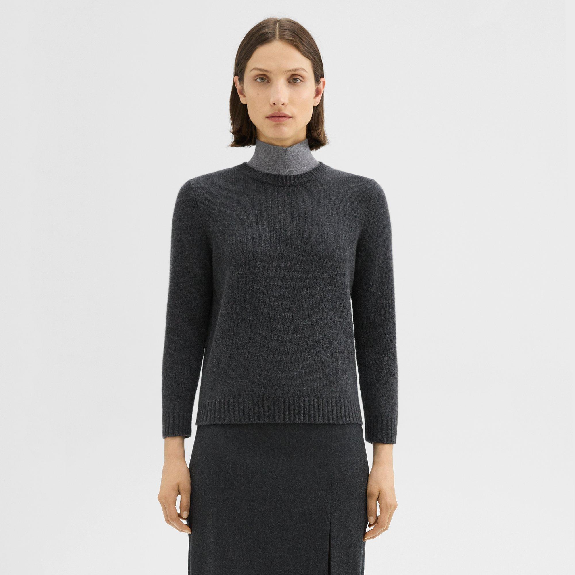 Shrunken Turtleneck in Felted Wool-Cashmere