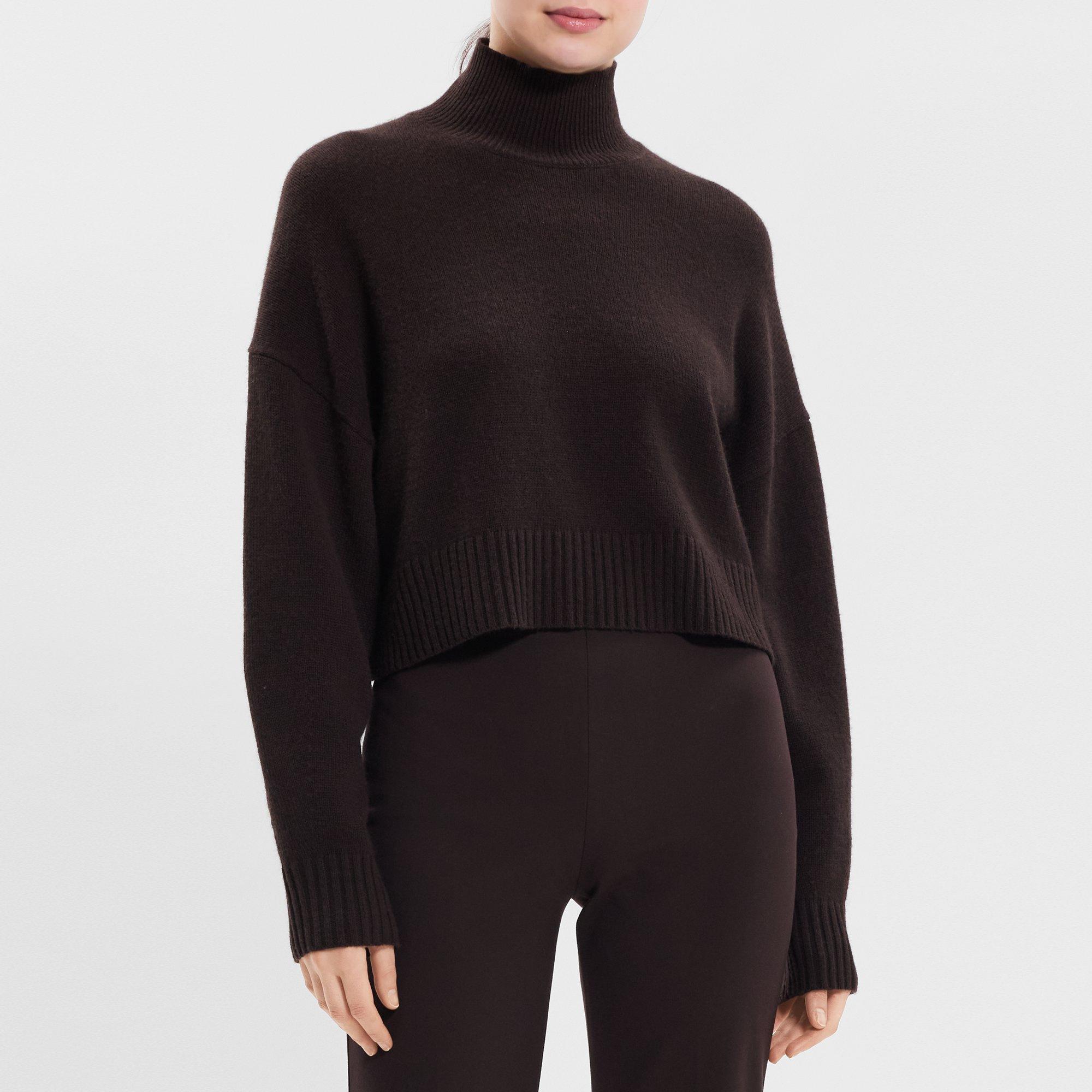 Cashmere Cropped Turtleneck Theory