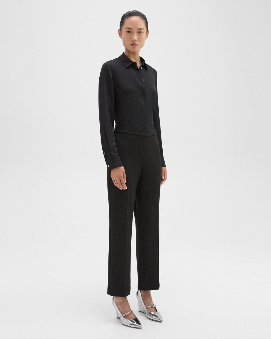 Pull-On Pant in Double-Knit Jersey