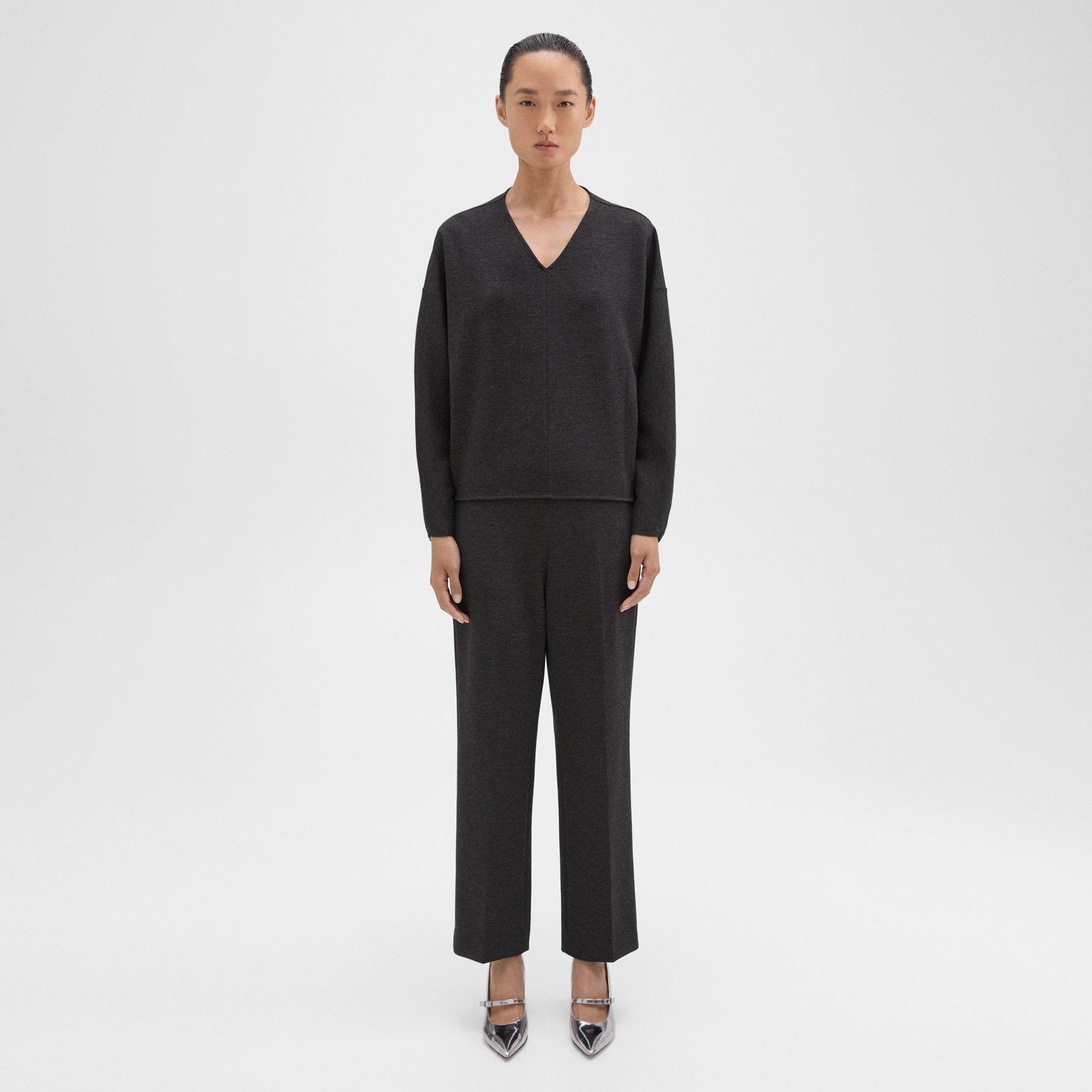 As Is Cuddl Duds Double Knit Jersey Pants w/ Pin Tuck Detail 