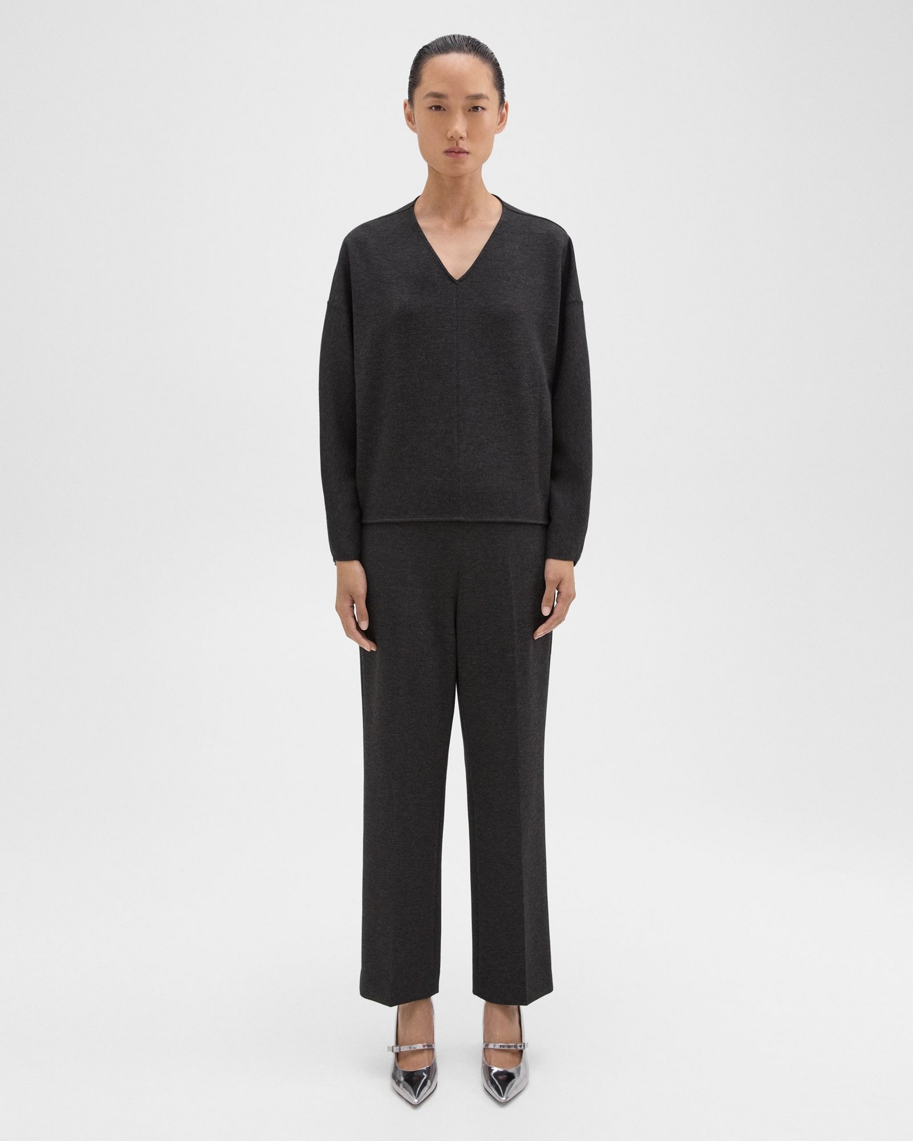 Theory Pull-On Pant in Double-Knit Jersey