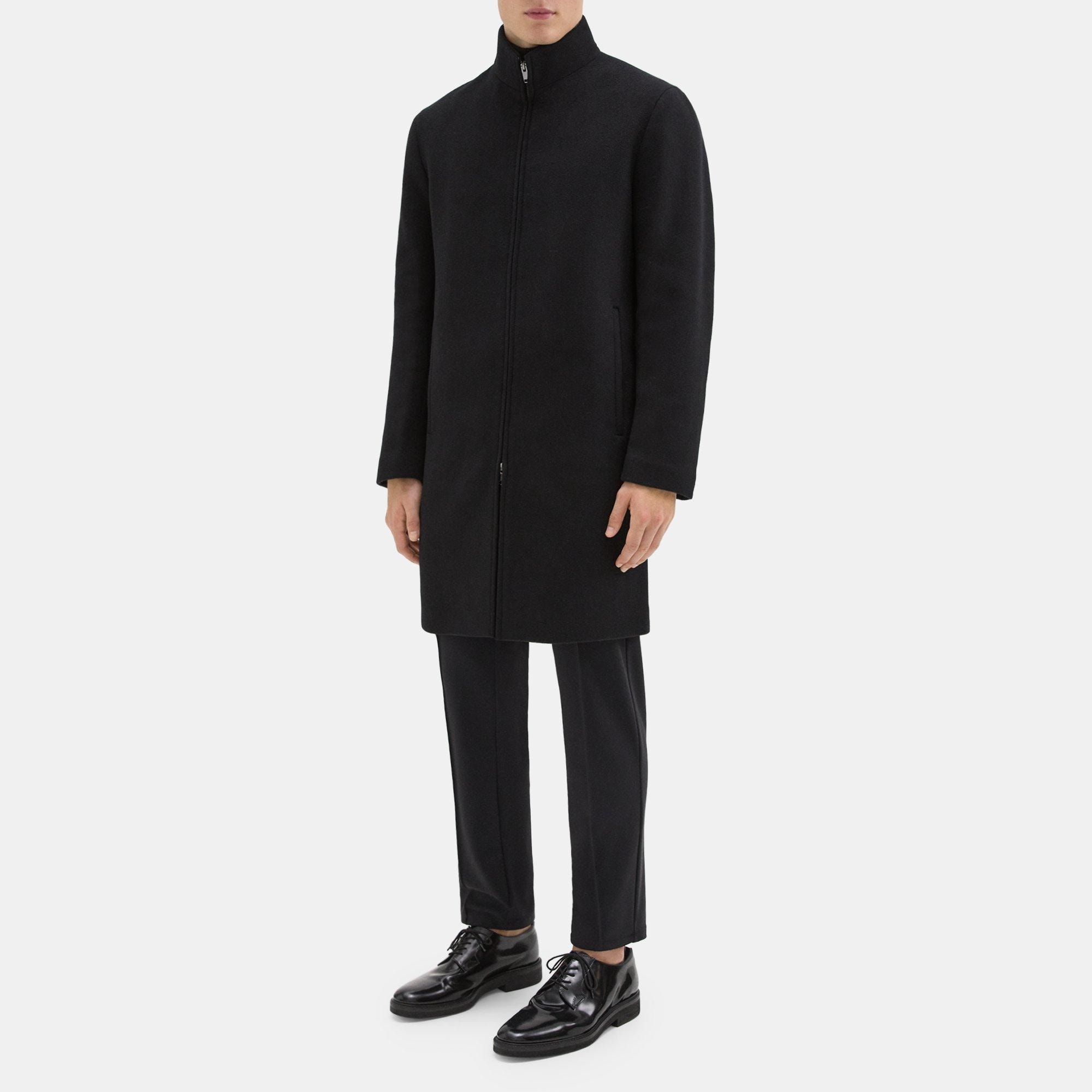 Belvin Coat in Recycled Wool-Blend Melton