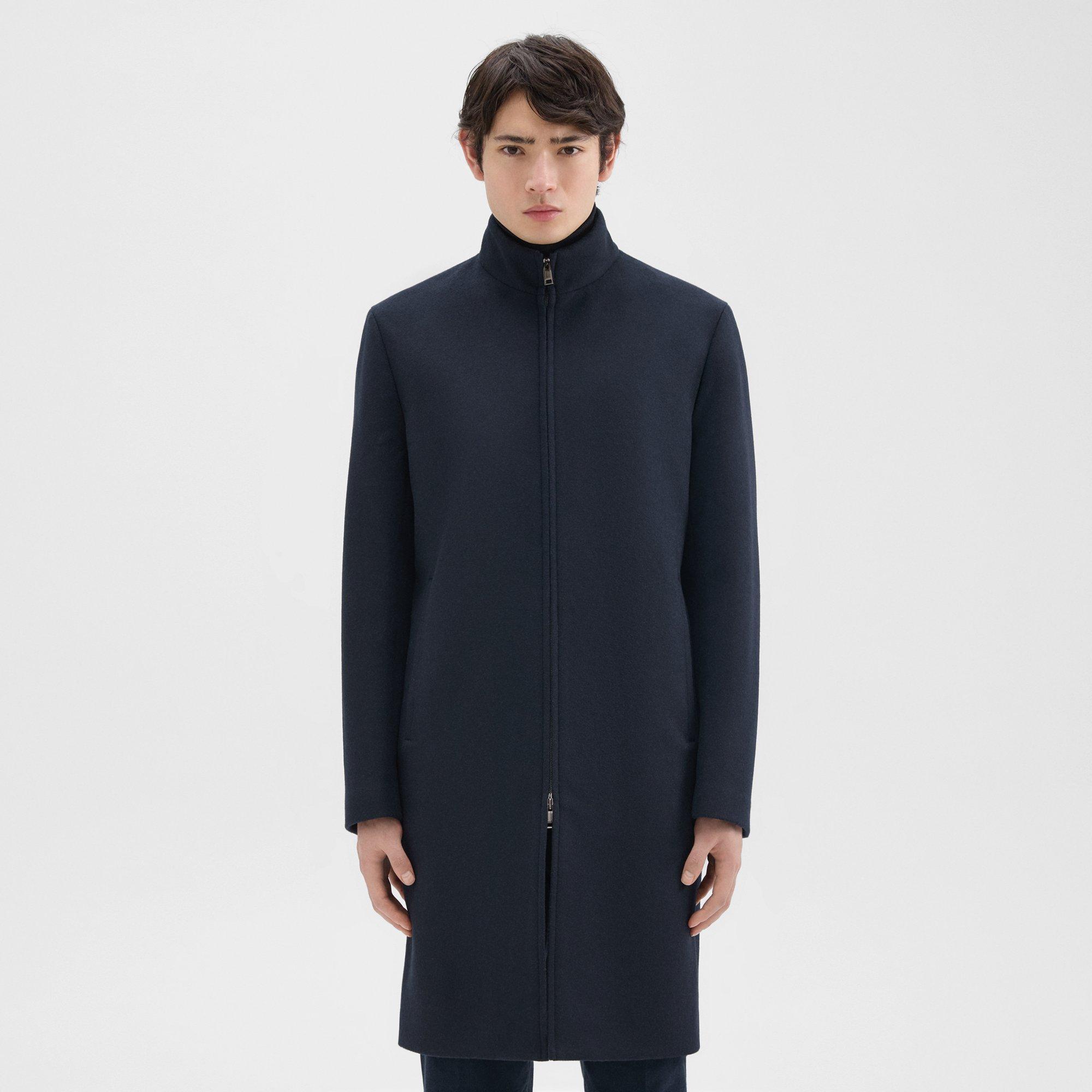 Theory Belvin Coat in Recycled Wool-Blend Melton