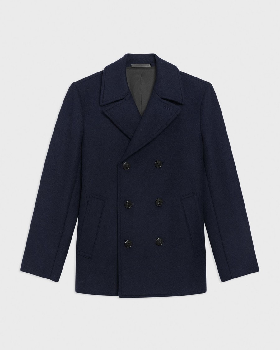 Frederick Peacoat in Recycled Wool-Blend Melton