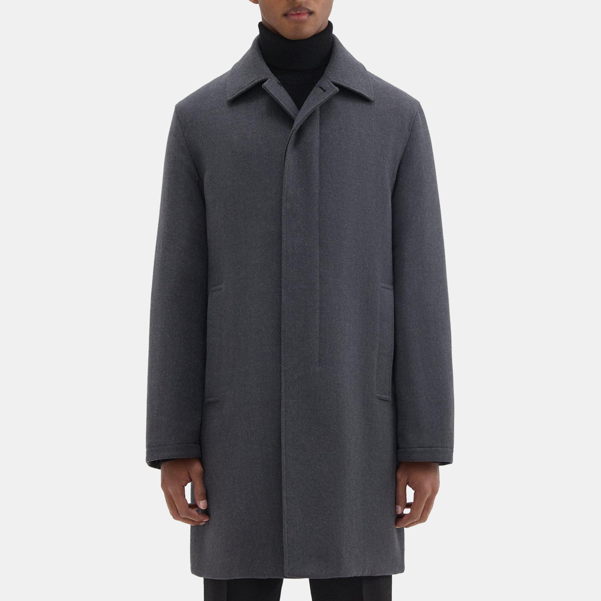 Theory Din Coat in Double-Face Wool Flannel