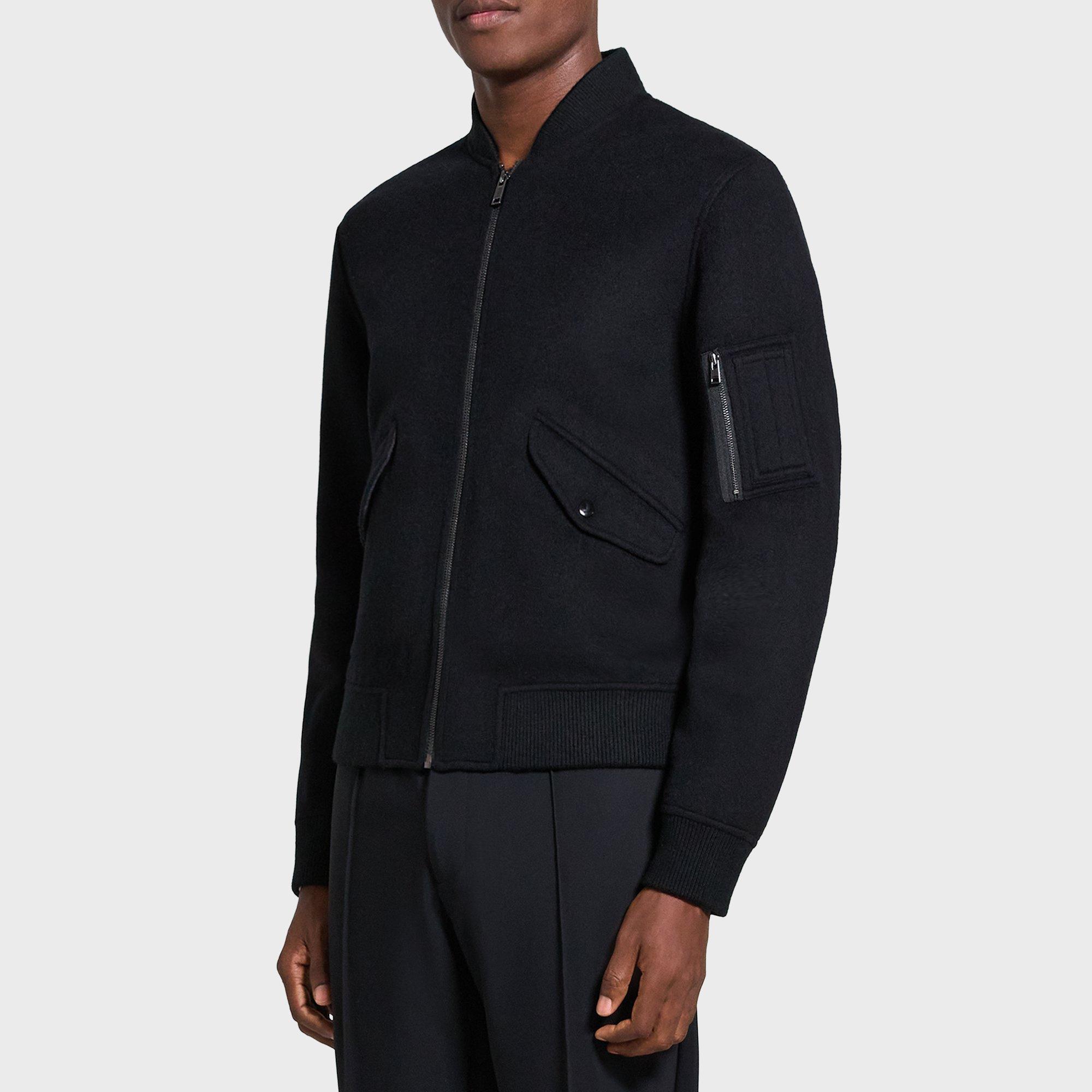 Flight Bomber Jacket in Double-Face Wool-Cashmere