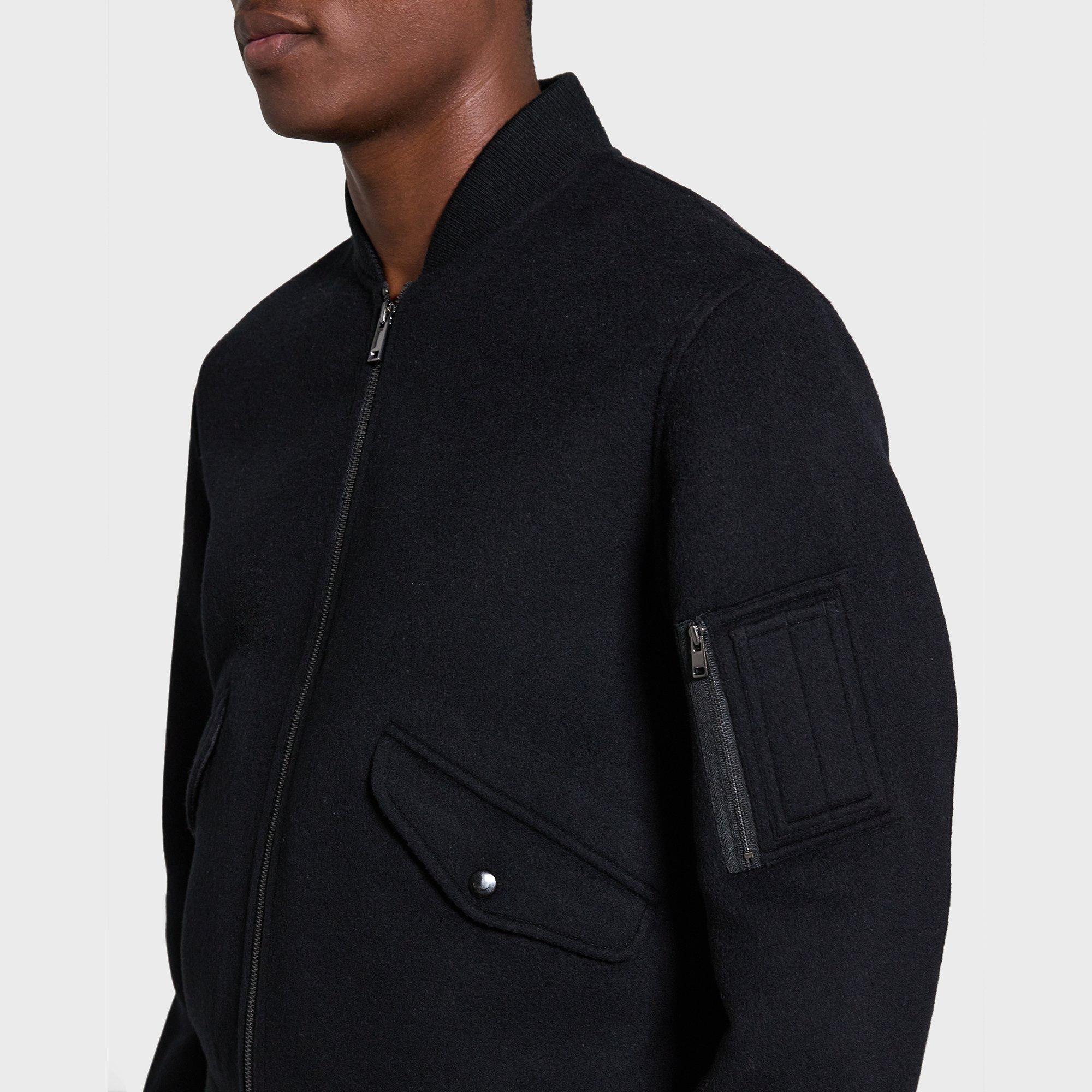 Flight Bomber Jacket in Double-Face Wool-Cashmere
