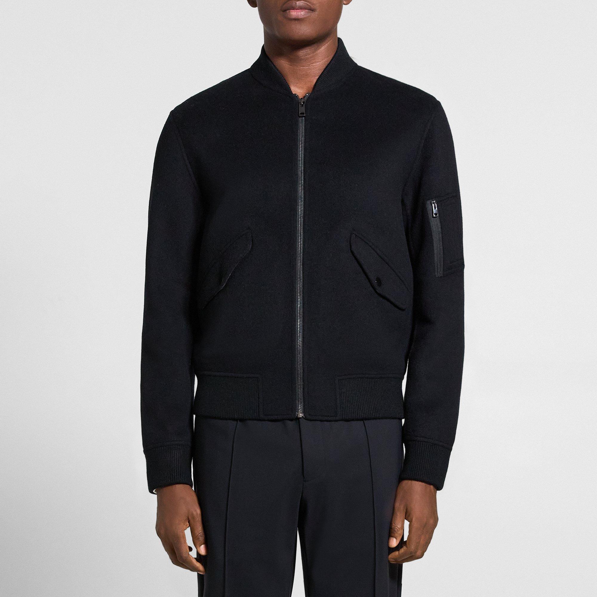 Flight Bomber Jacket in Double-Face Wool-Cashmere