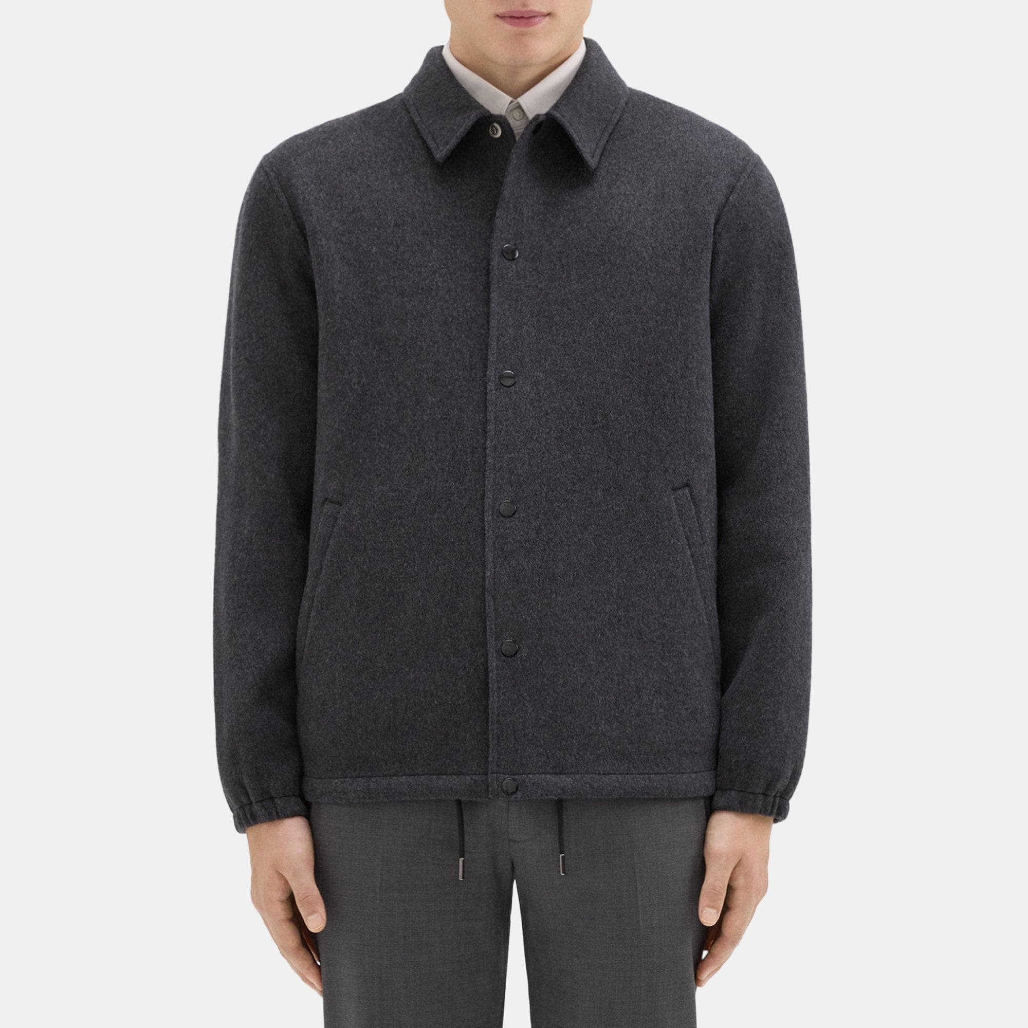 Theory Classic Coaches Jacket in Double-Face Wool-Cashmere