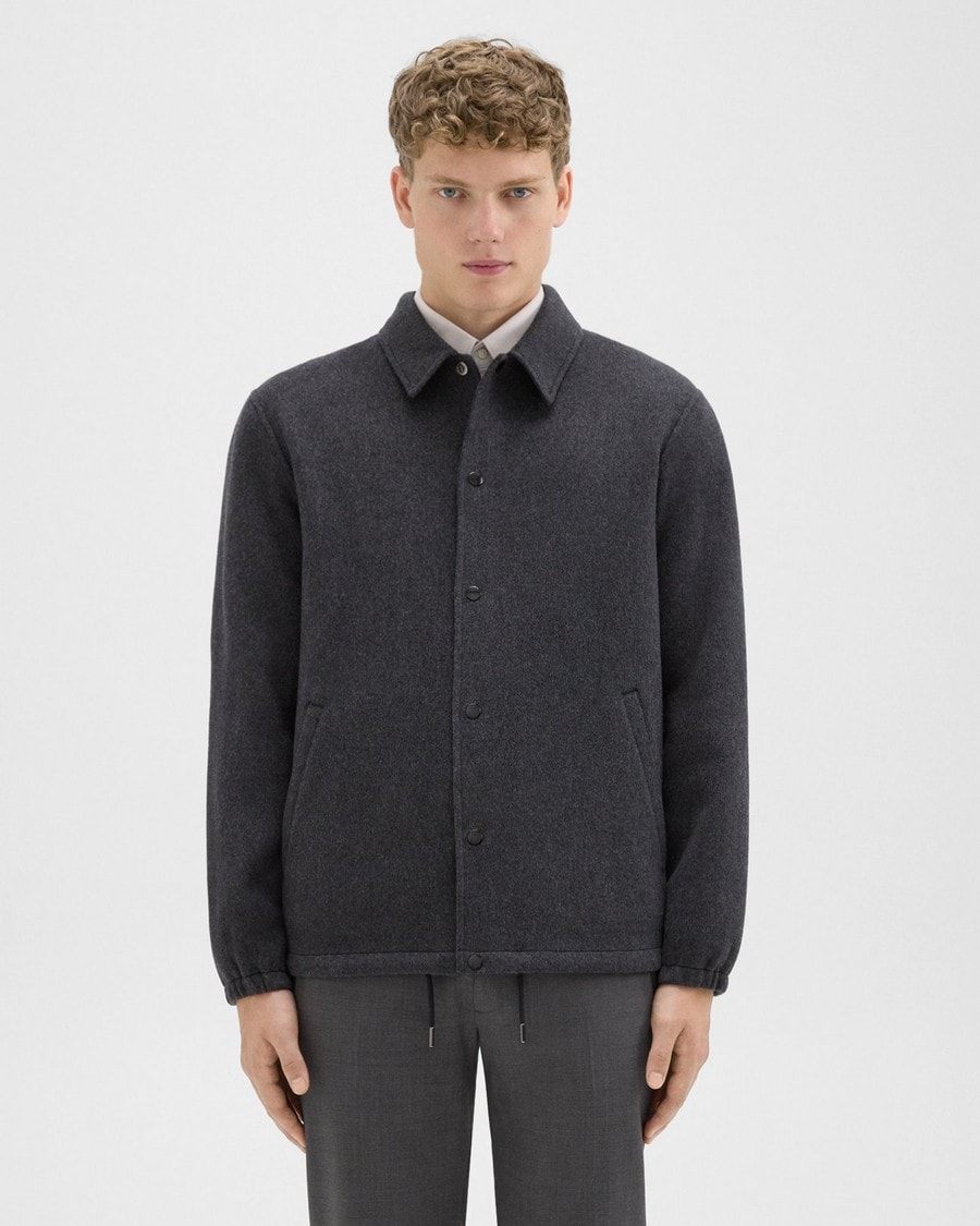 Classic Coaches Jacket in Double-Face Wool-Cashmere