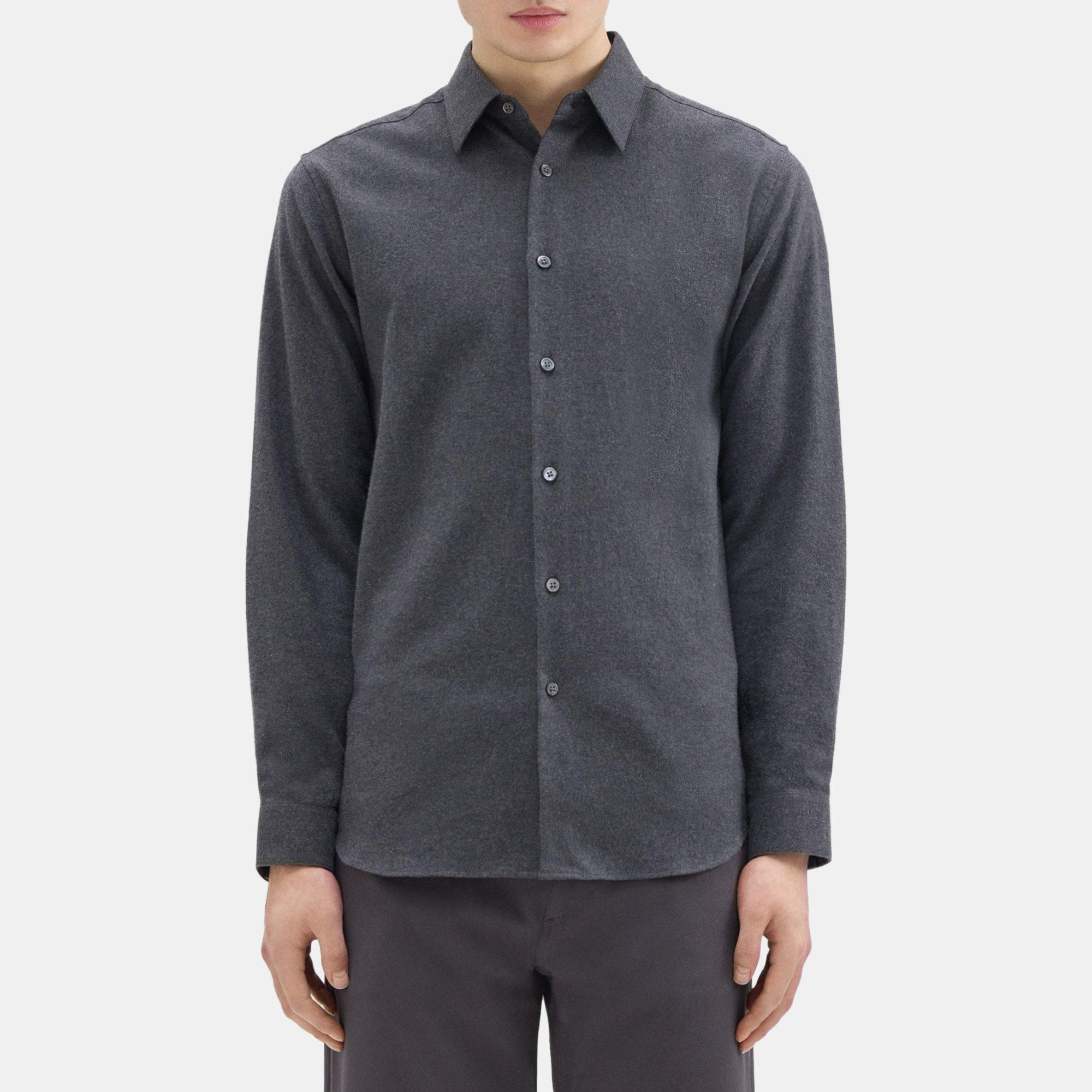 Theory Irving Shirt in Cotton Flannel