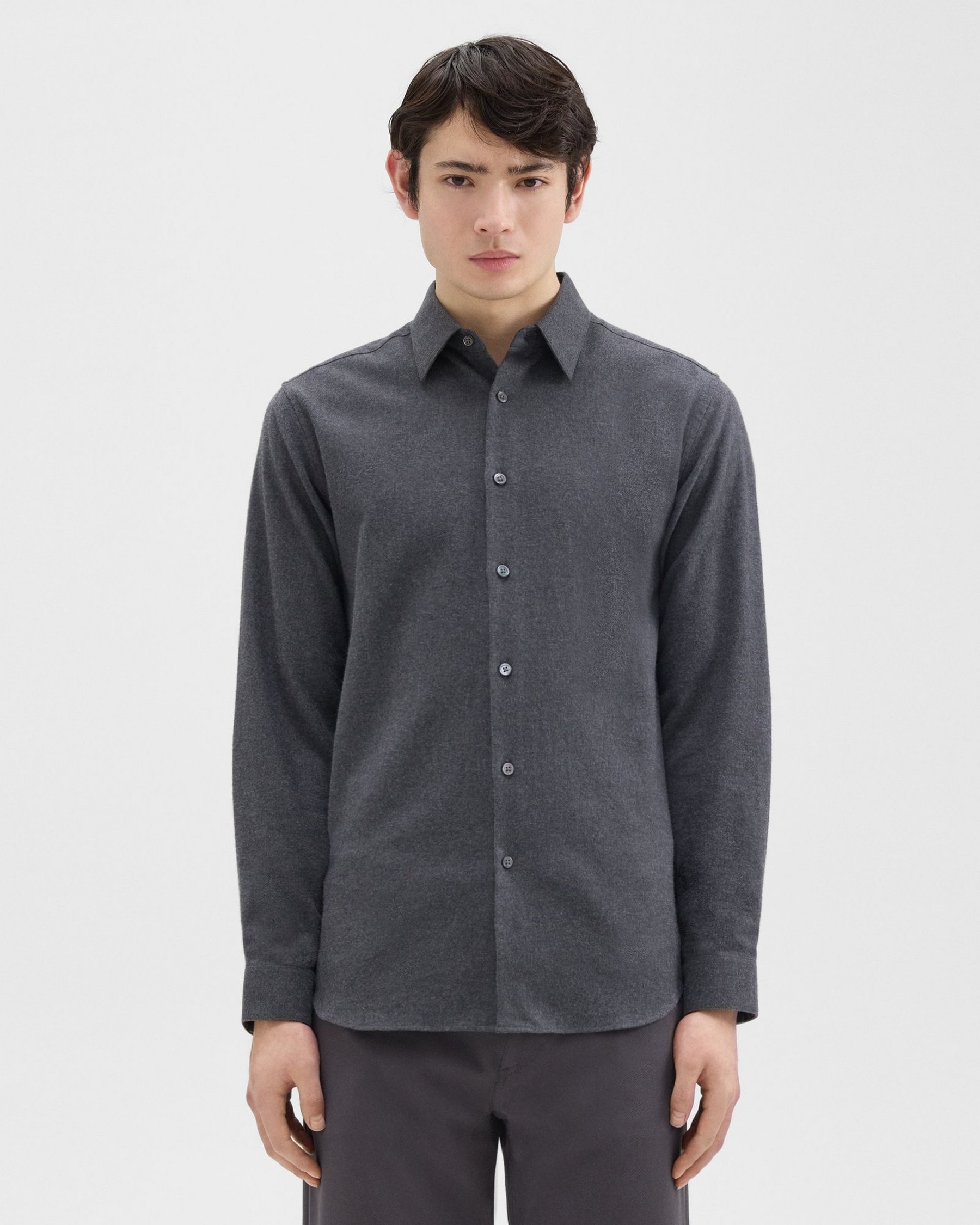 Theory Irving Shirt in Cotton Flannel