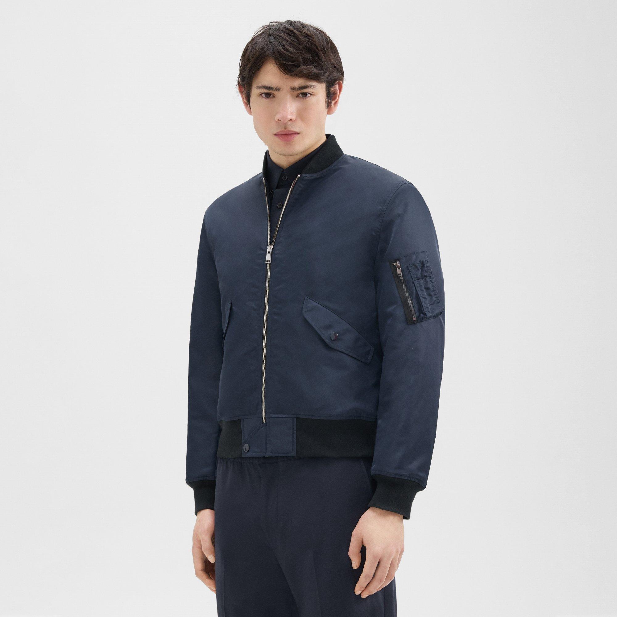 Bomber Puffer Jacket in Recycled Nylon