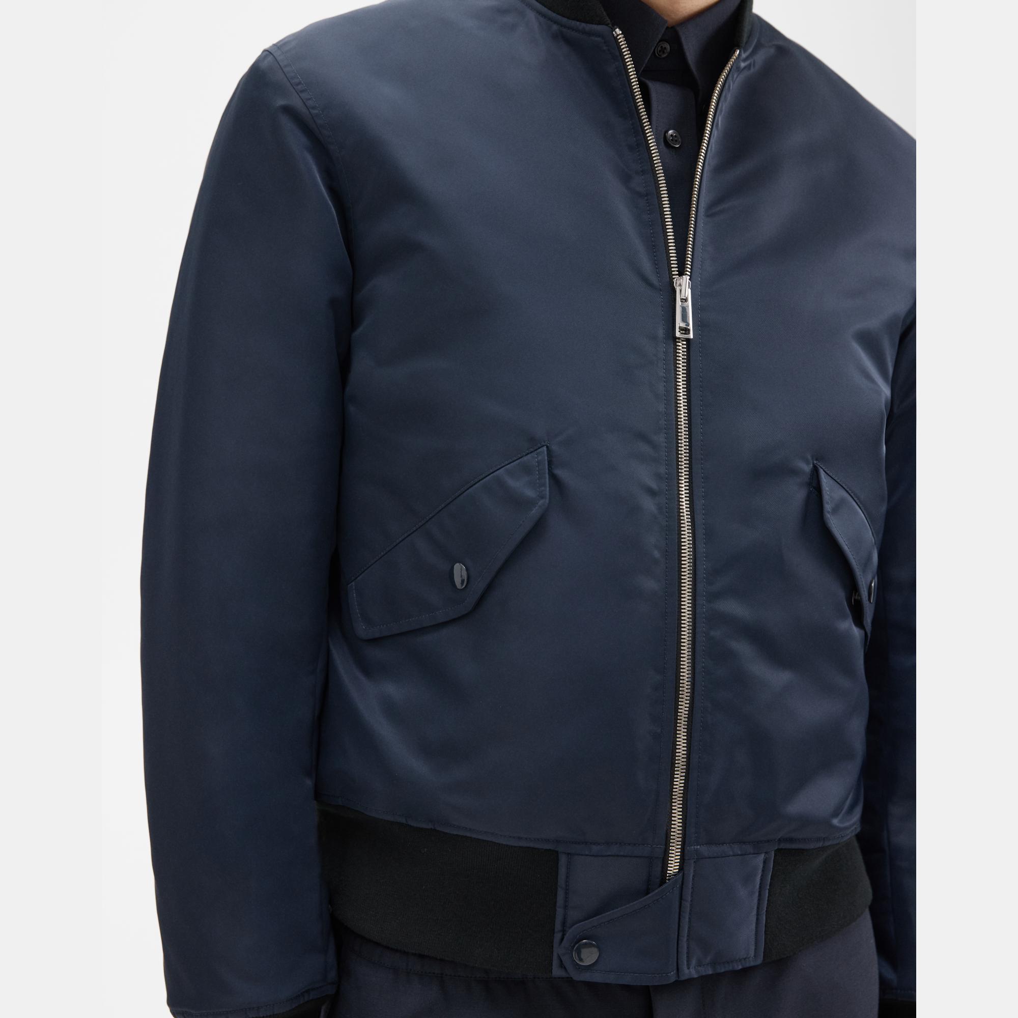 Bomber Puffer Jacket in Recycled Nylon