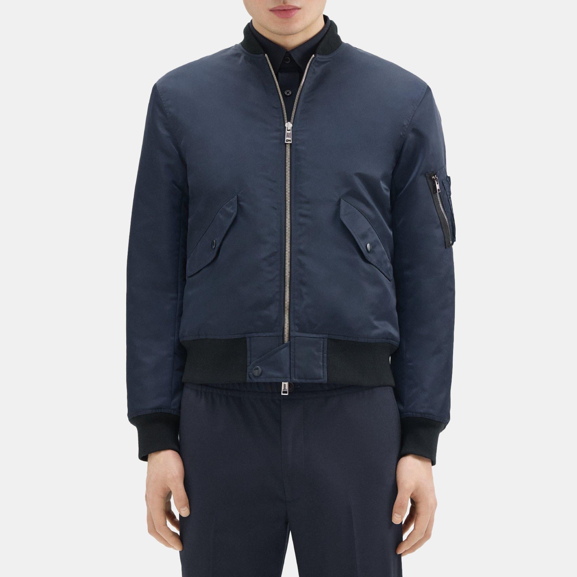 Bomber Puffer Jacket in Recycled Nylon