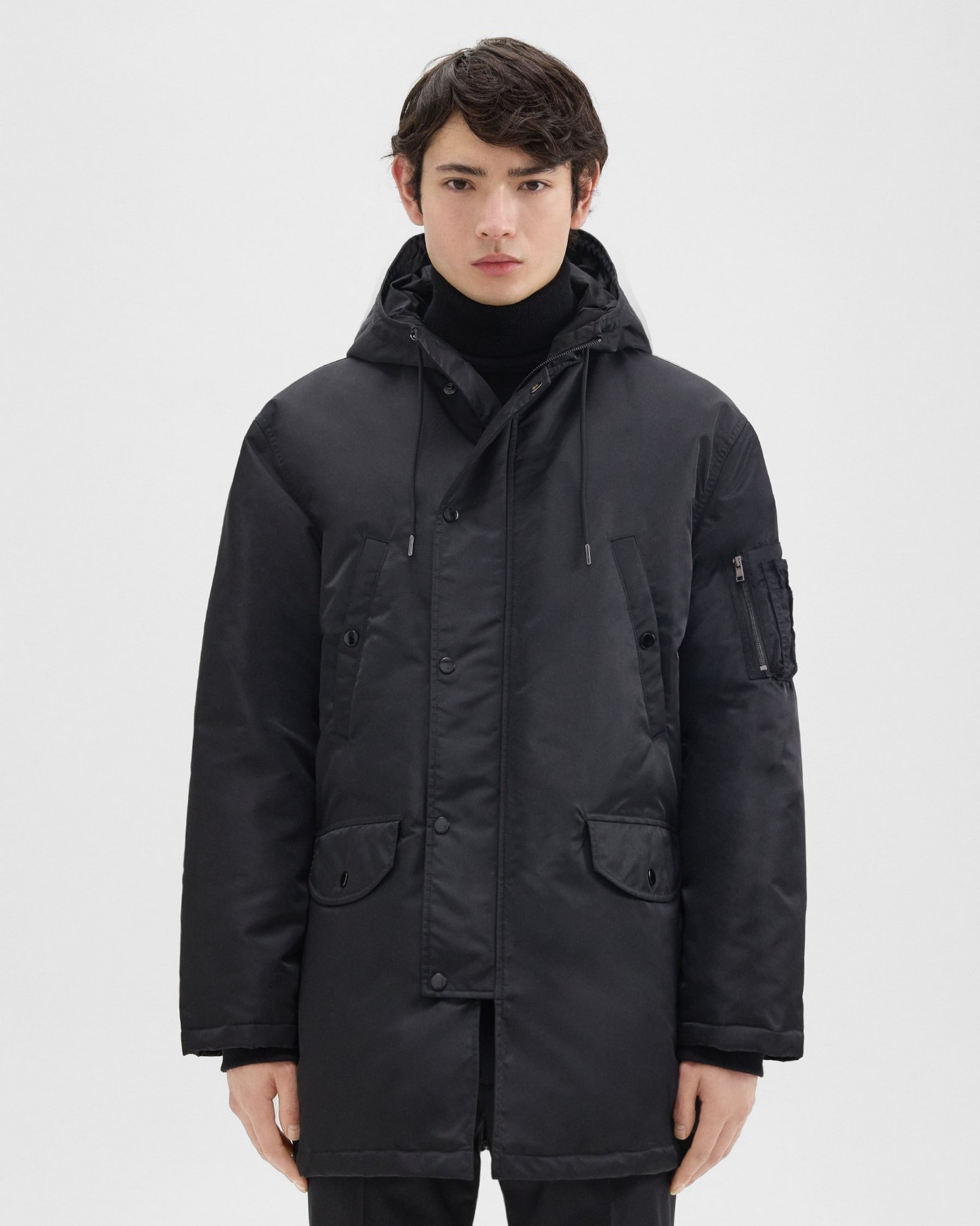 Theory Nev Puffer Parka in Recycled Nylon