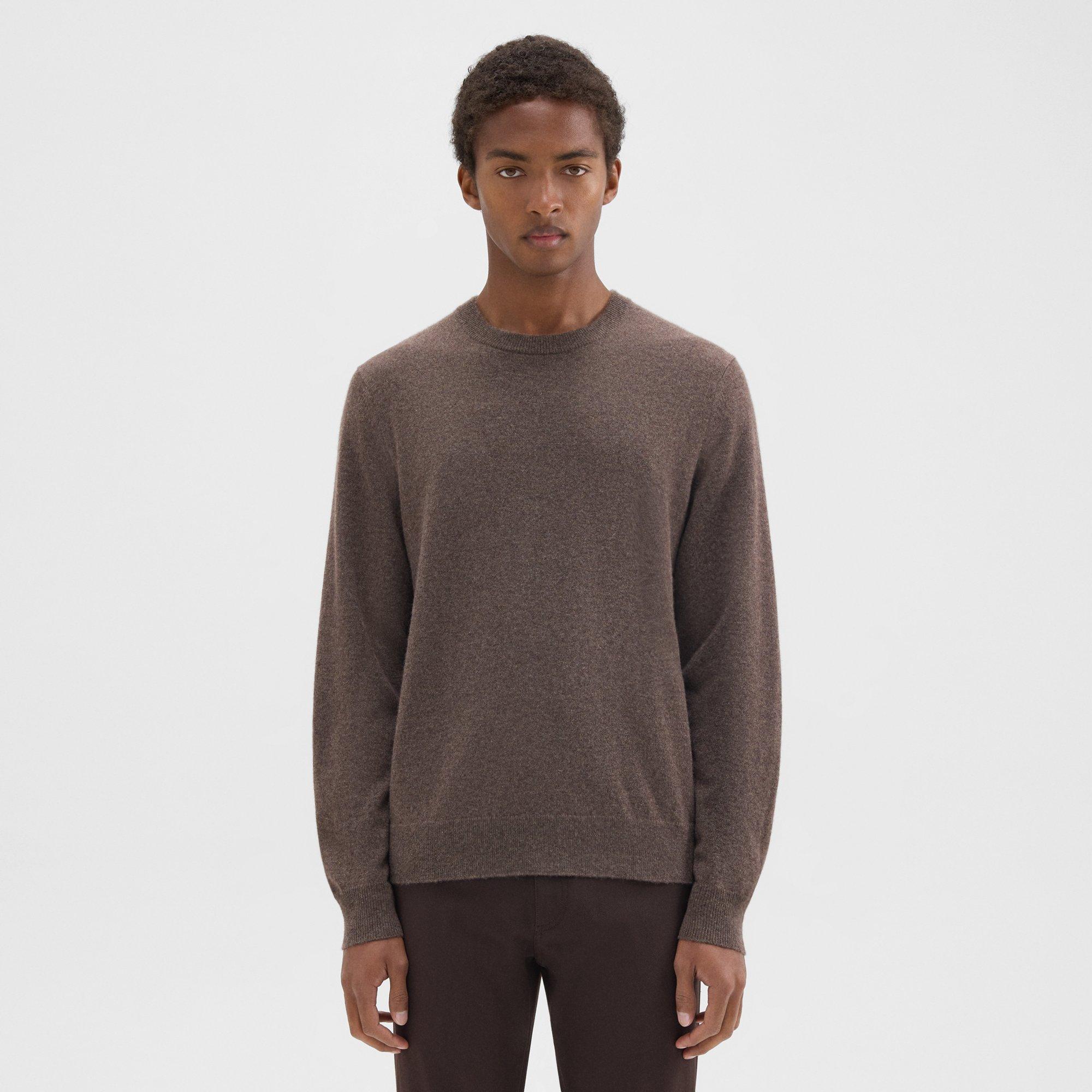 Organic Cashmere Colour Basic Crew Neck Sweater