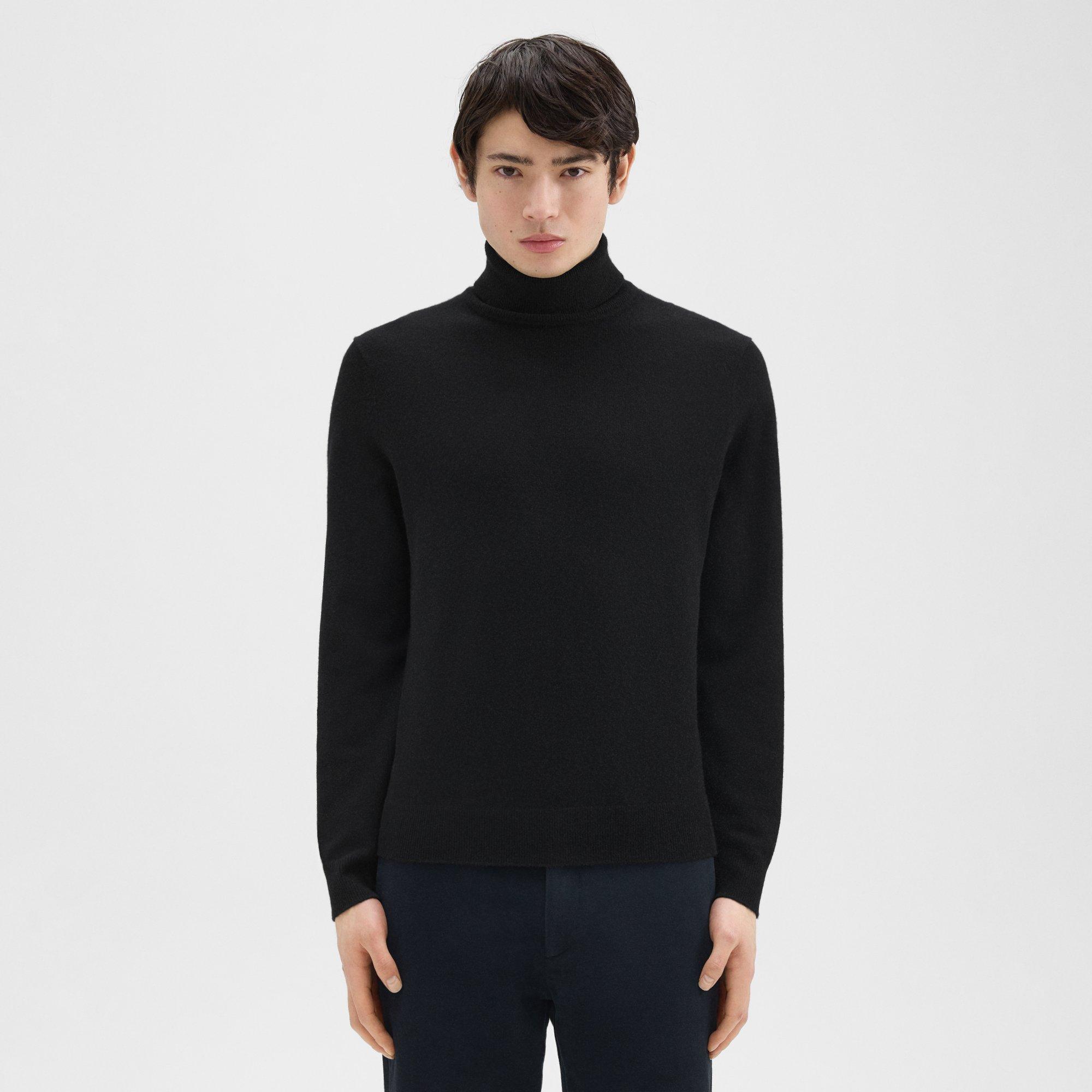 띠어리 Theory Hilles Turtleneck Sweater in Cashmere,BLACK