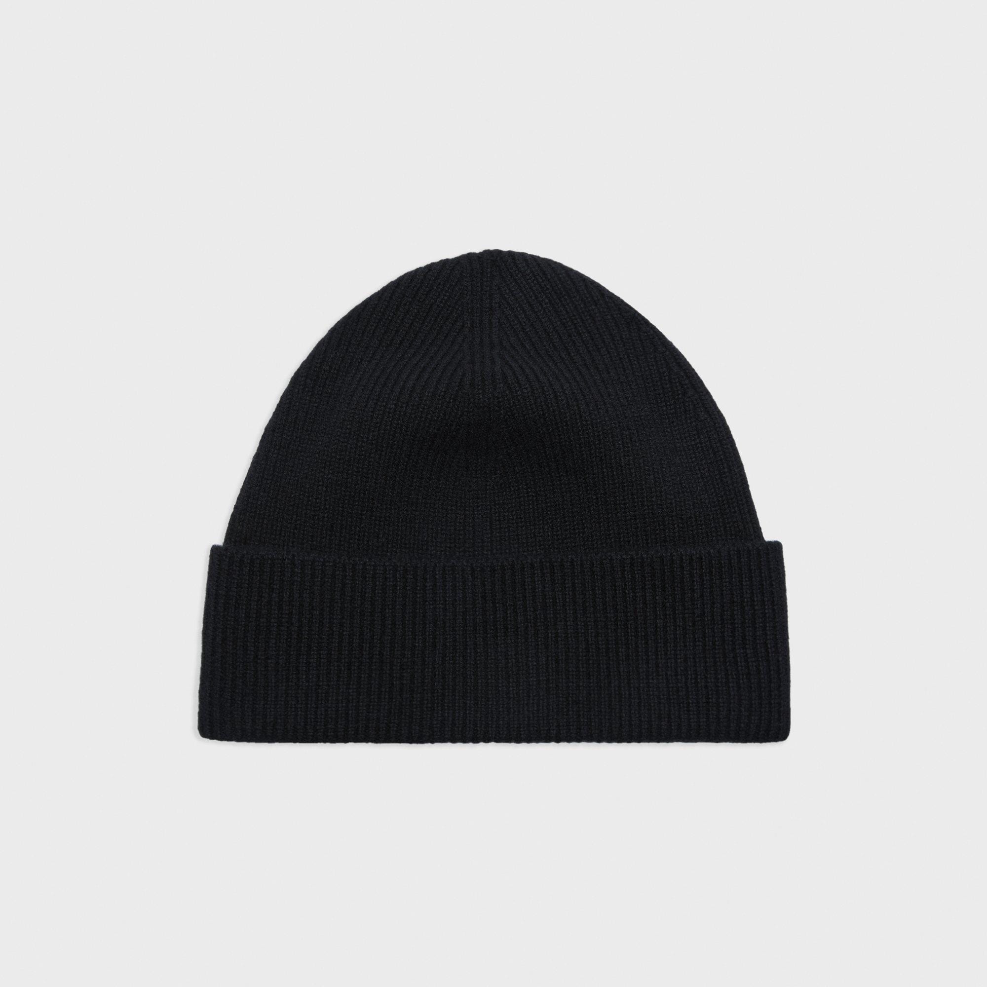 Camden Beanie in Ribbed Cashmere