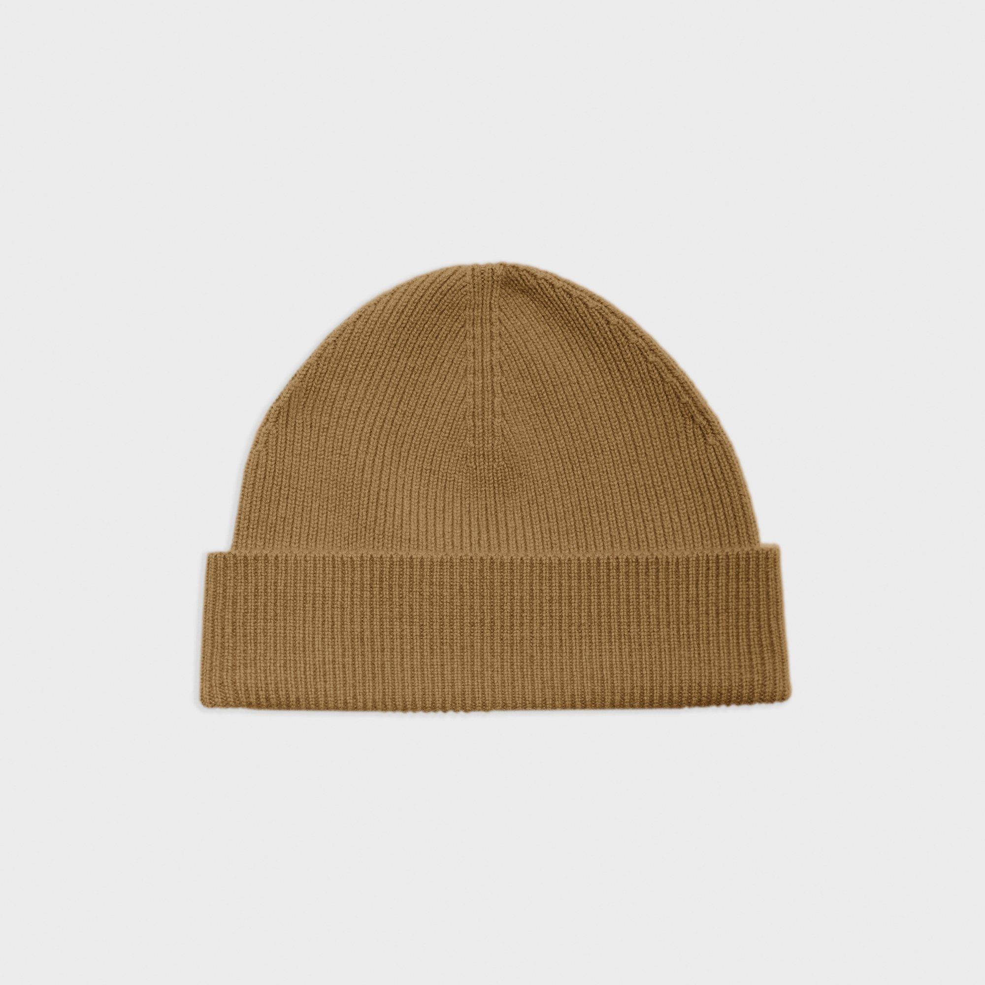 Camden Beanie in Ribbed Cashmere