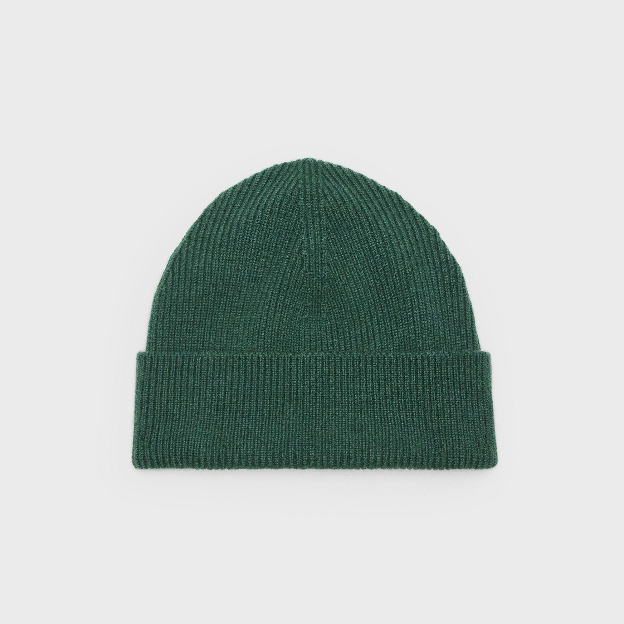 Camden Beanie in Ribbed Cashmere