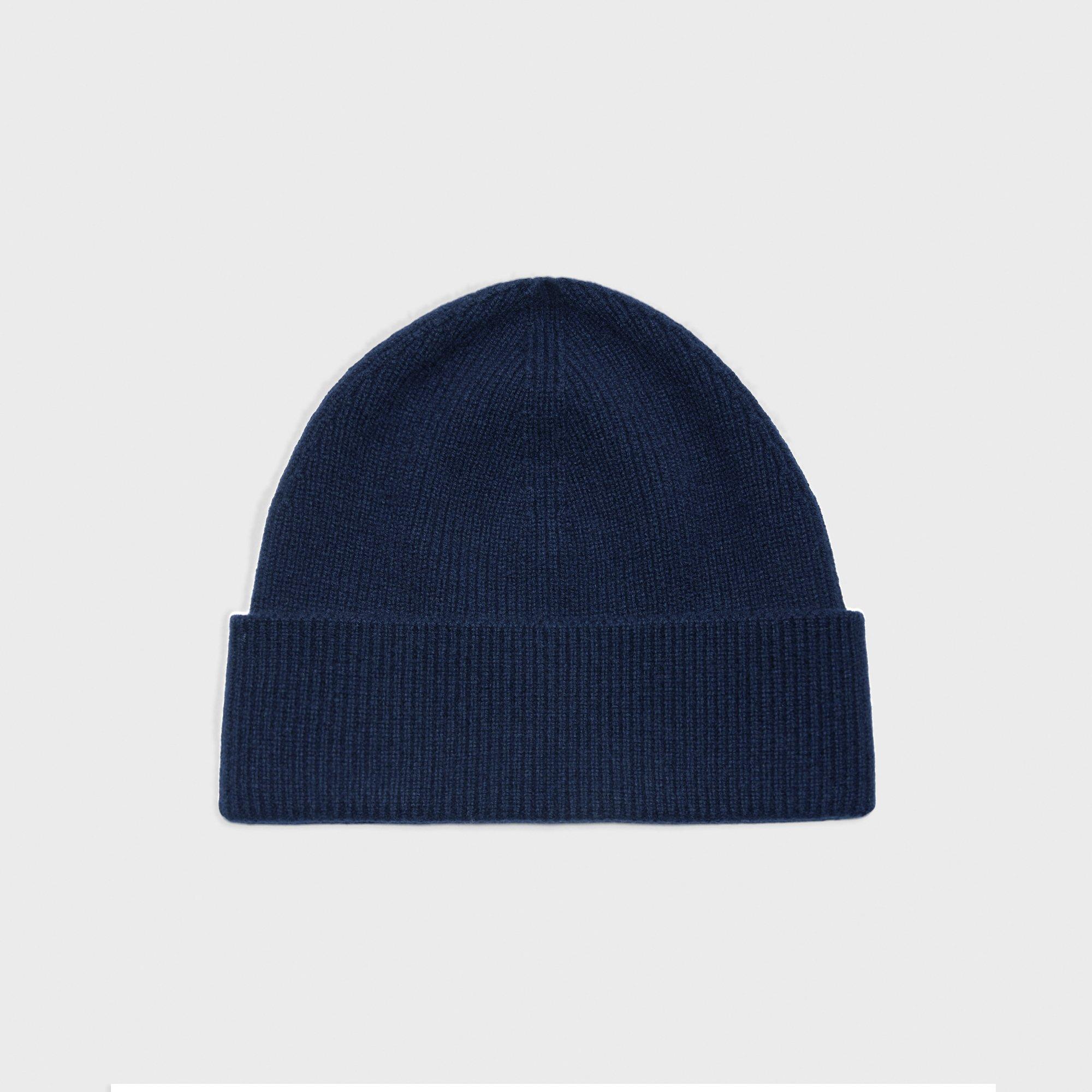 Camden Beanie in Ribbed Cashmere