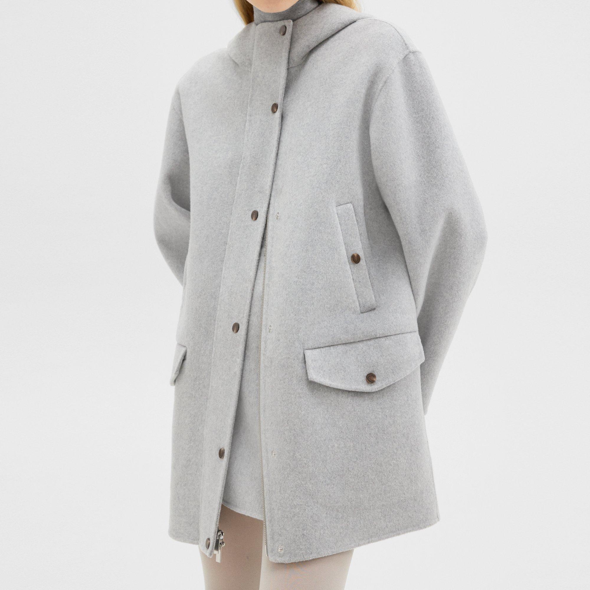 Parka in Double-Face Wool-Cashmere