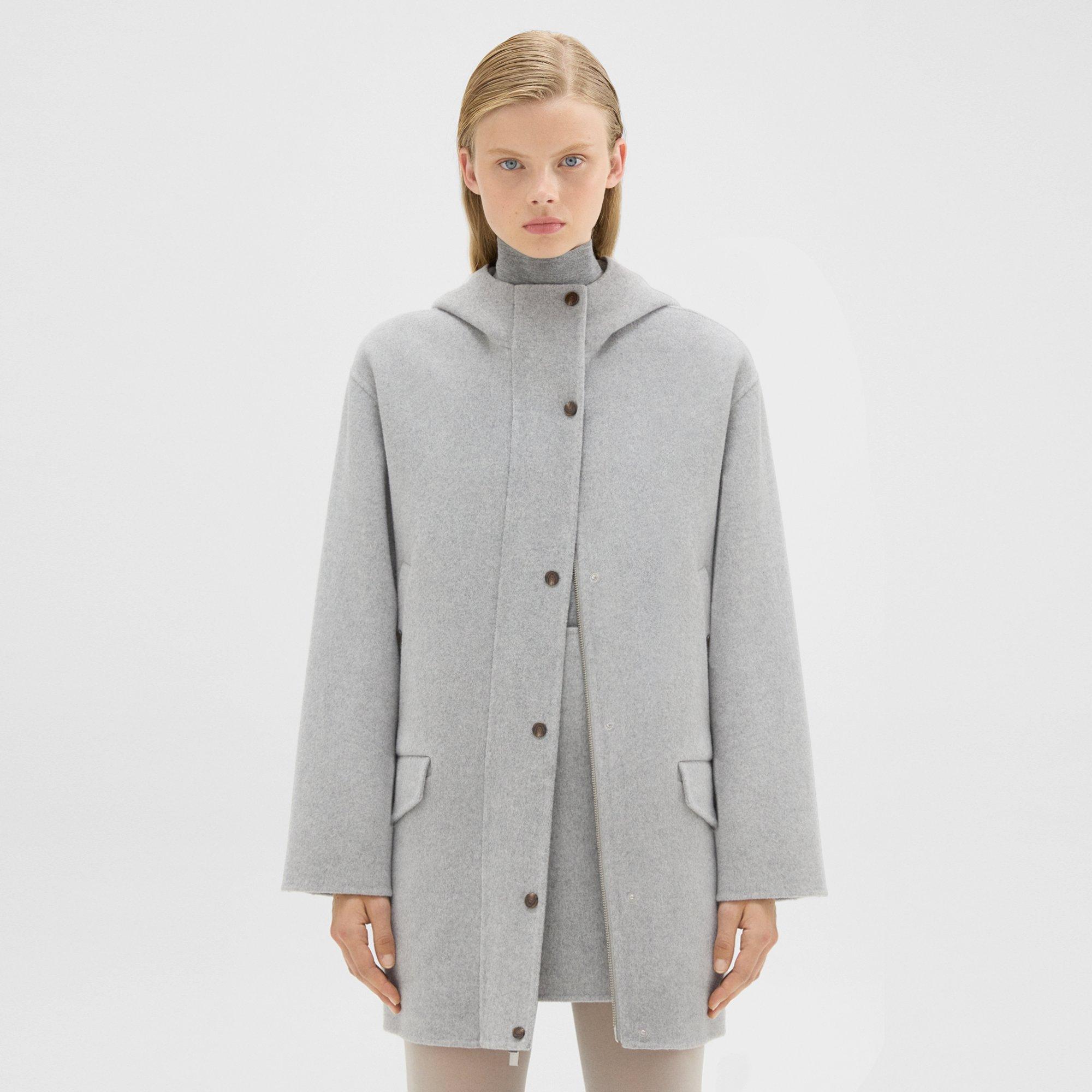 Theory Parka in Double-Face Wool-Cashmere