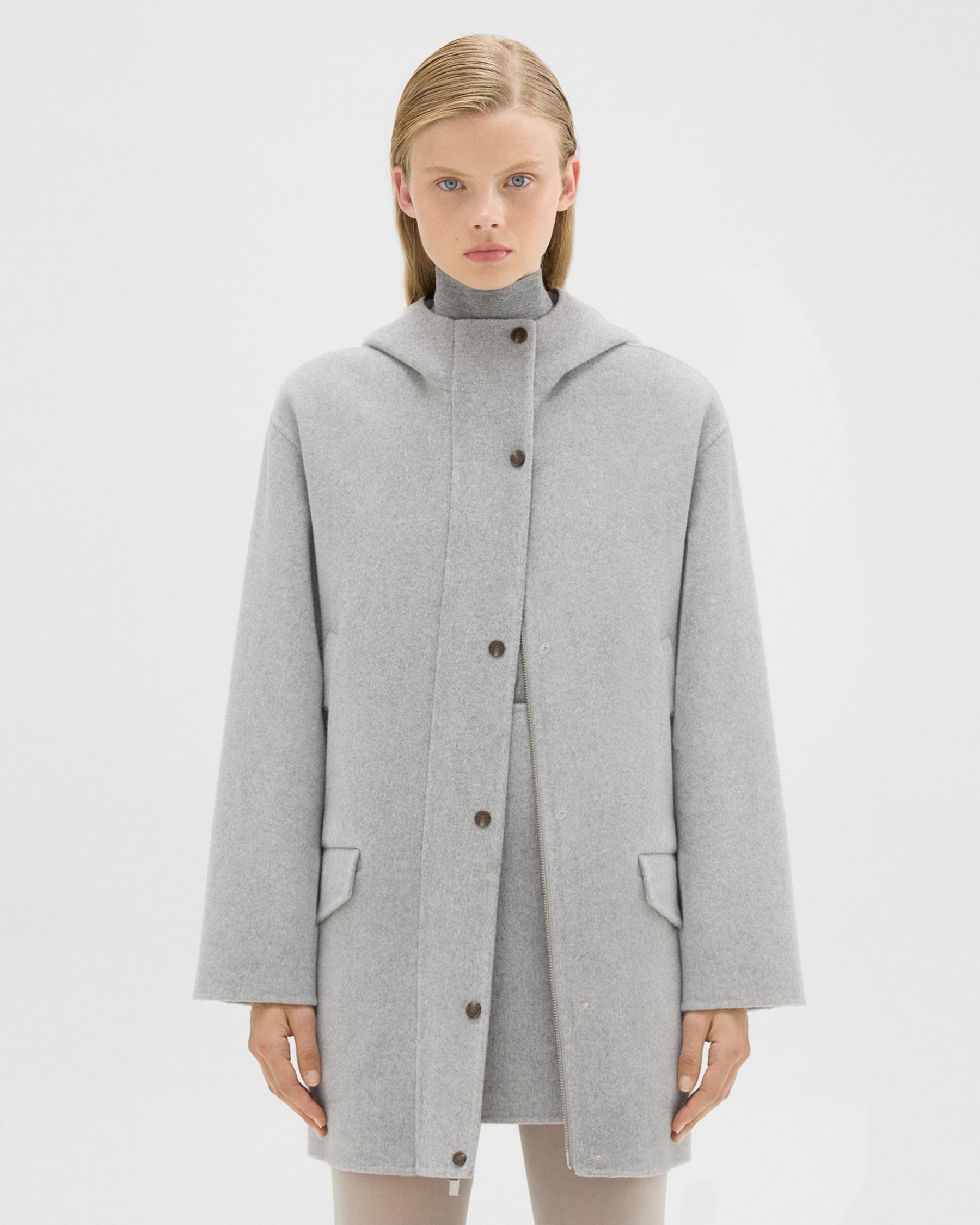 Theory Parka in Double-Face Wool-Cashmere