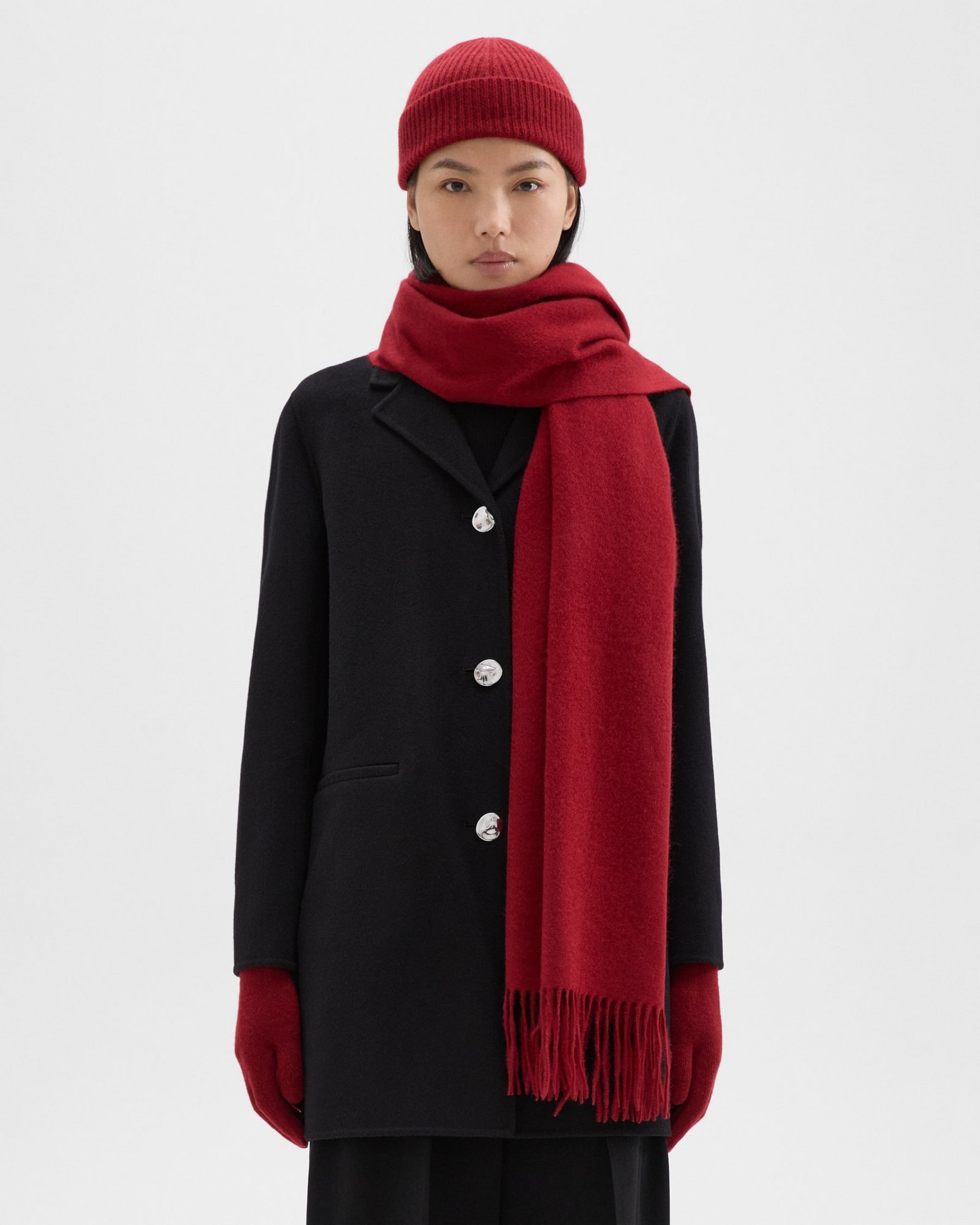 Theory Scarf, Hat & Gloves Set in Cashmere