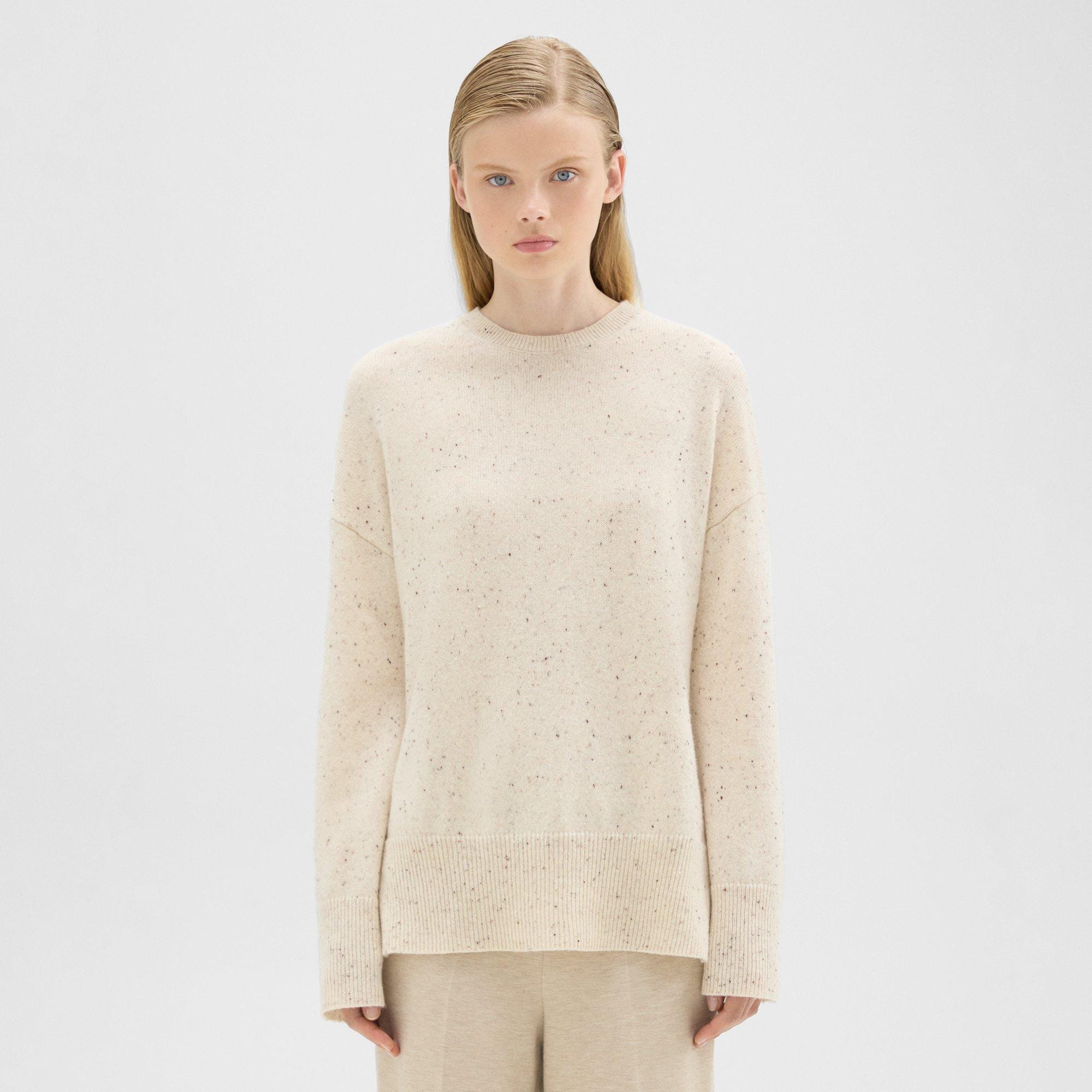 Theory Karenia Sweater in Donegal Wool-Cashmere