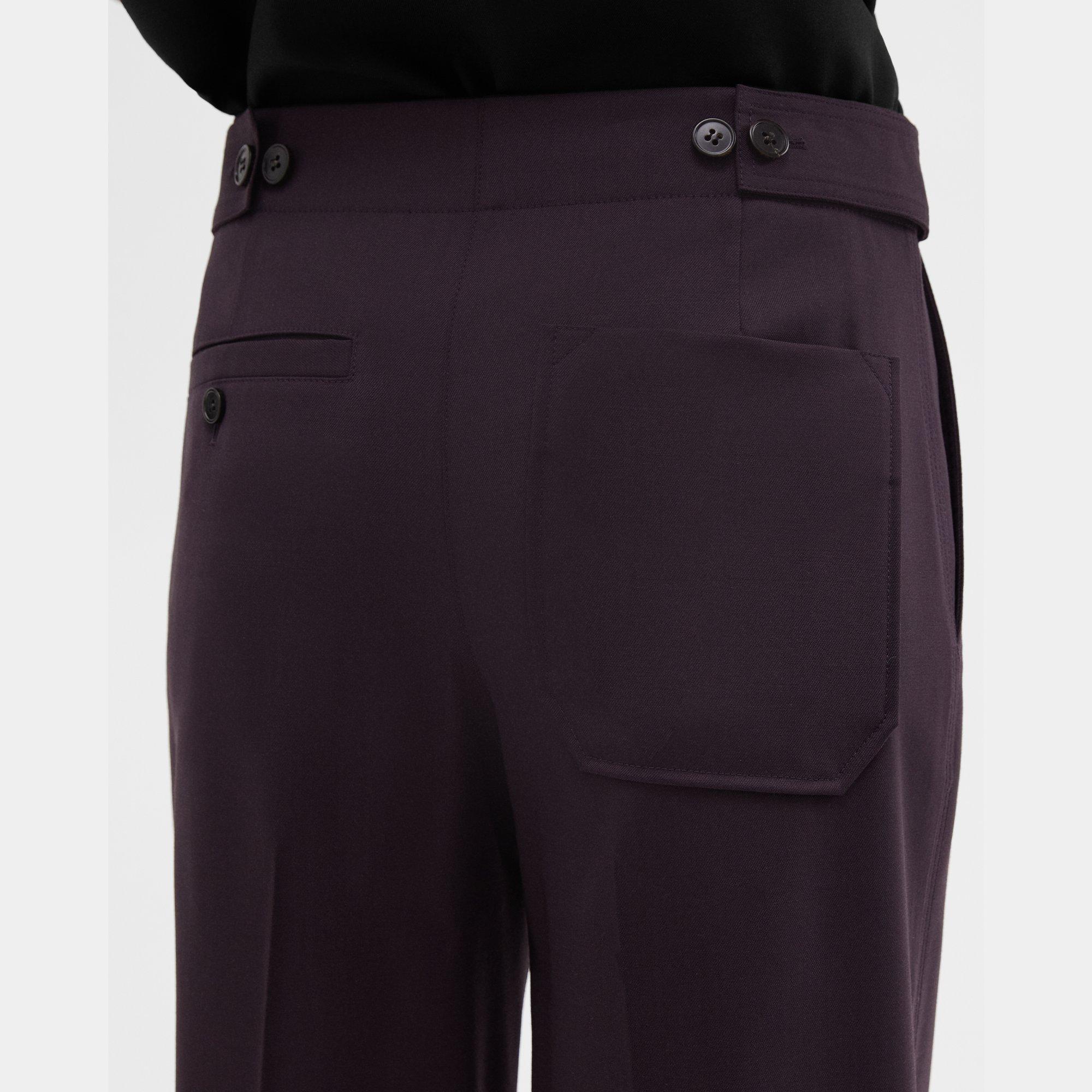 Adjustable Wool Gabardine Pant