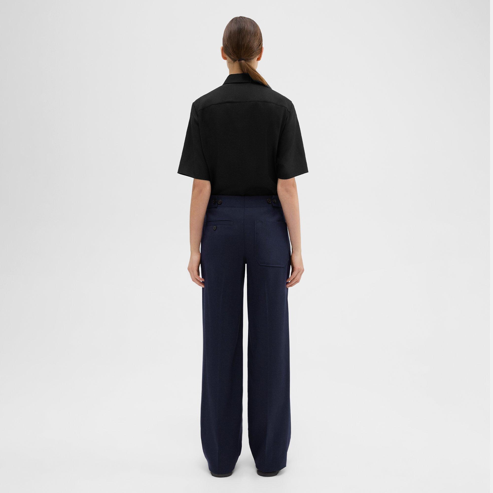 Adjustable Wool Gabardine Pant