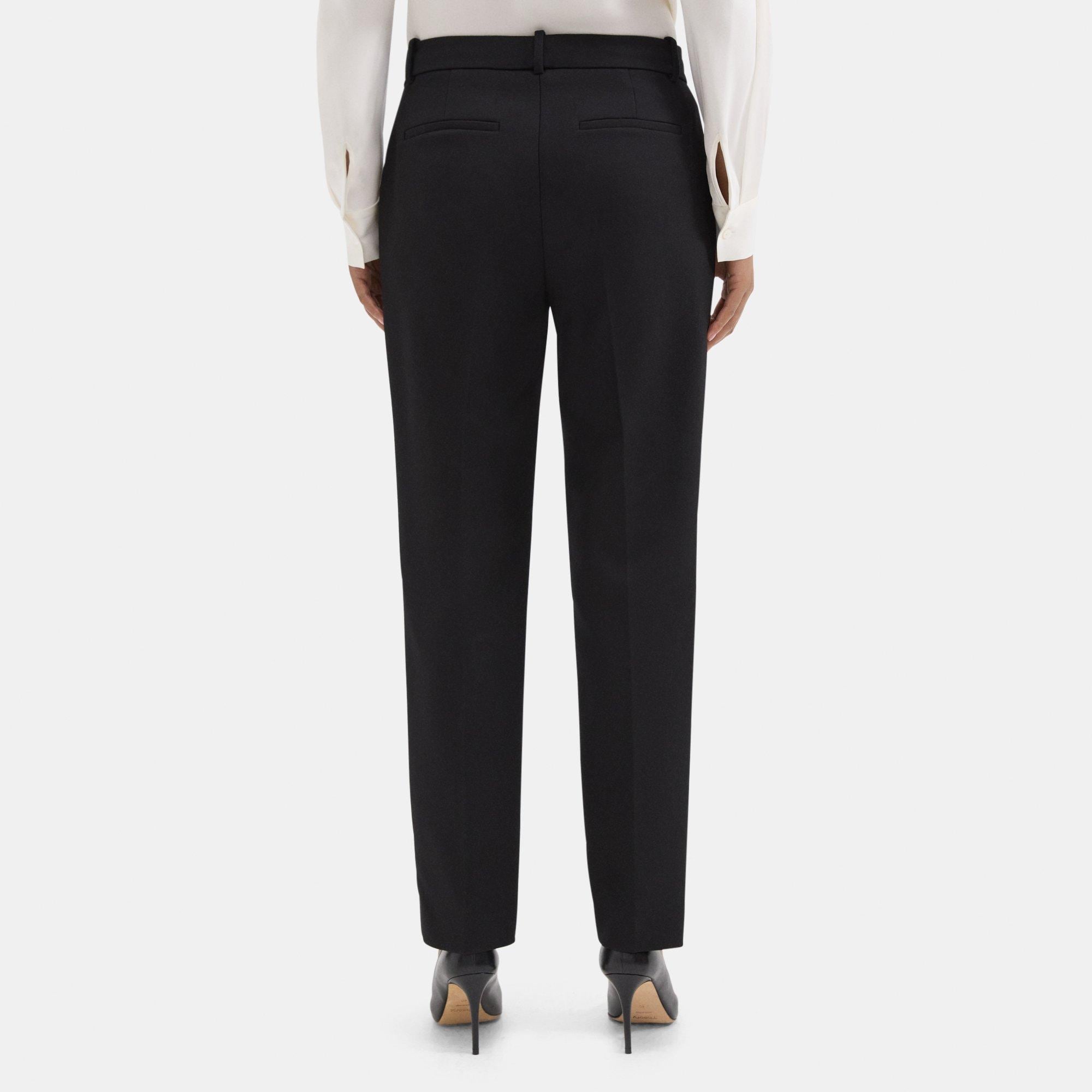 Classic Crop Pant in Wool-Blend Twill