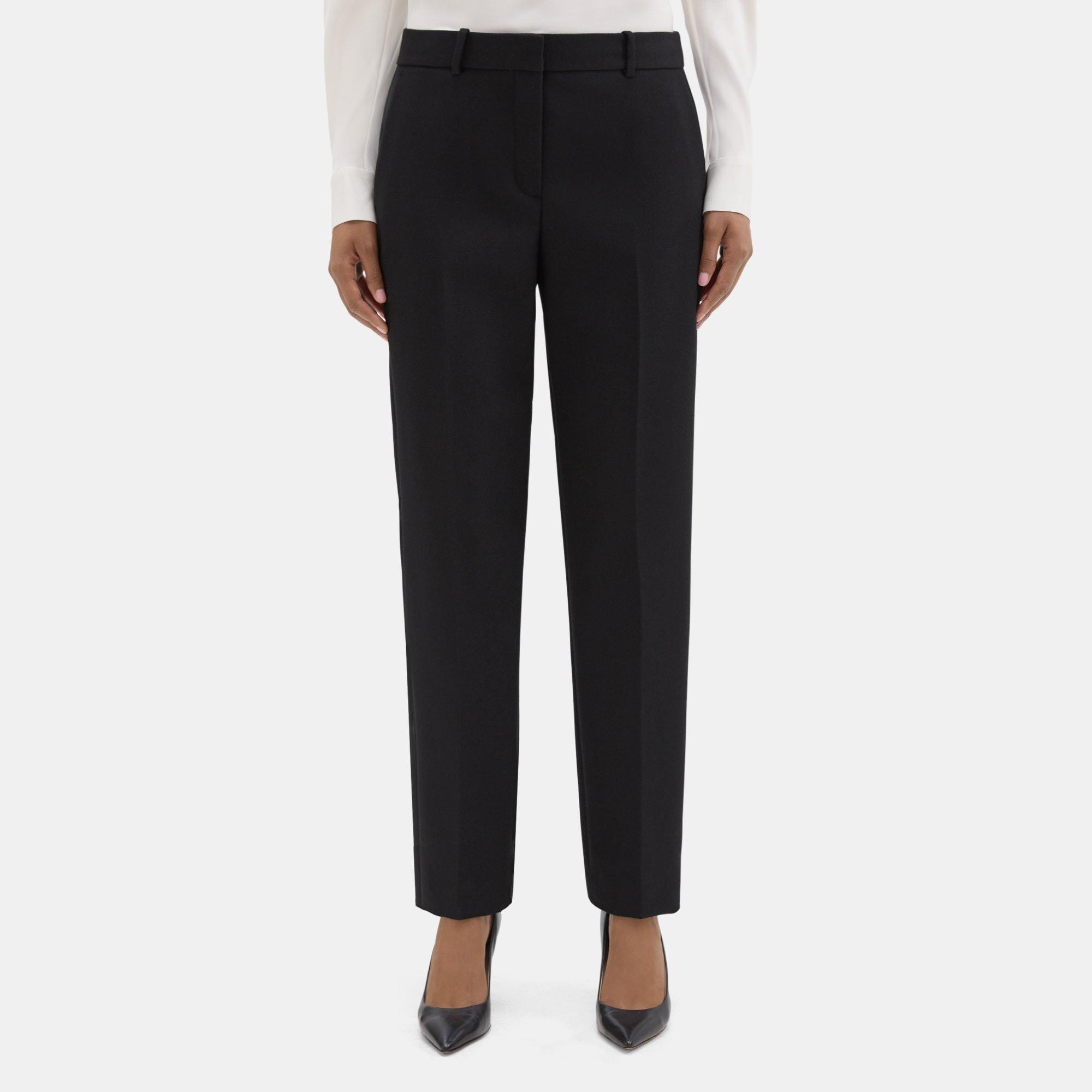 Classic Crop Pant in Wool-Blend Twill