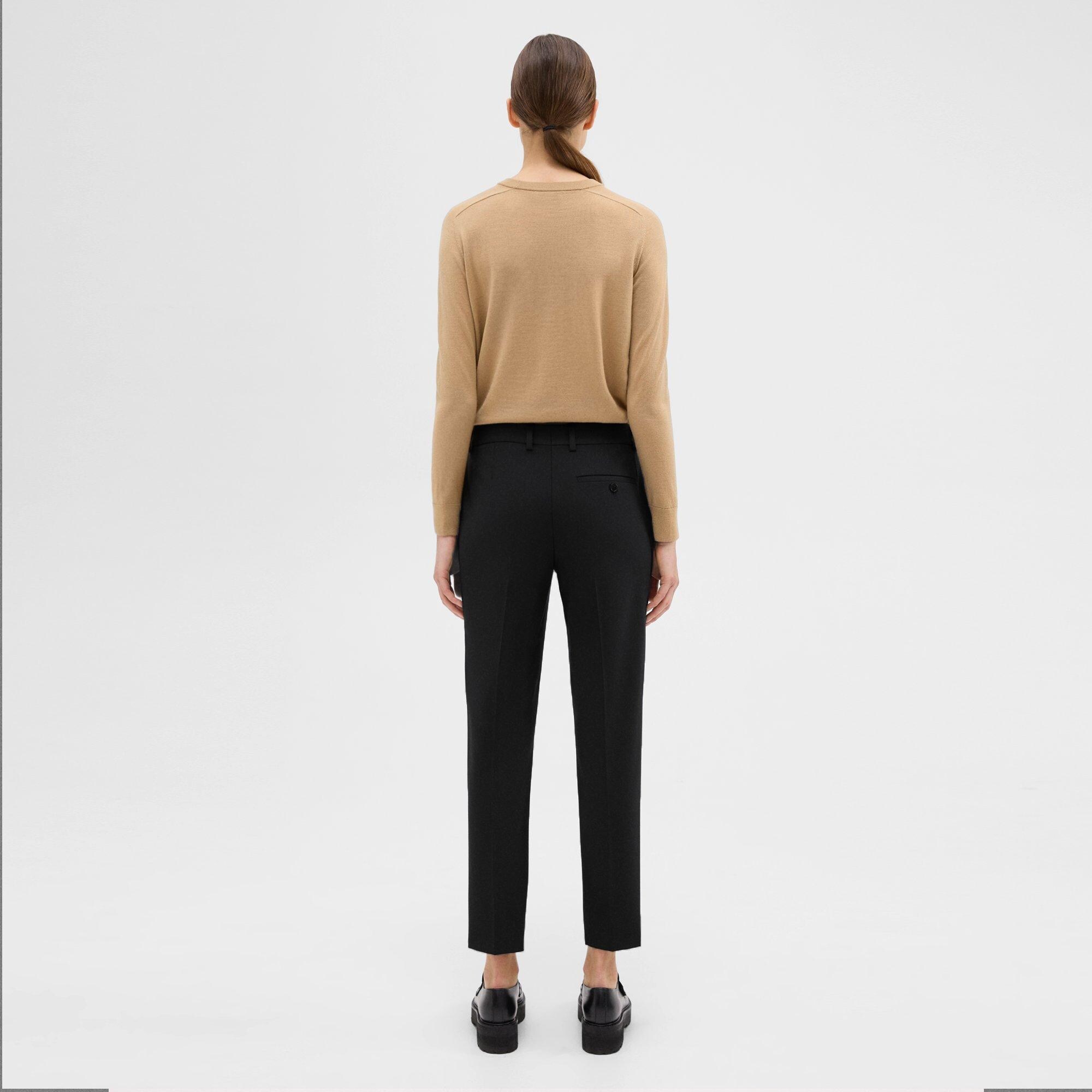 Pleated Wool Gabardine Pant