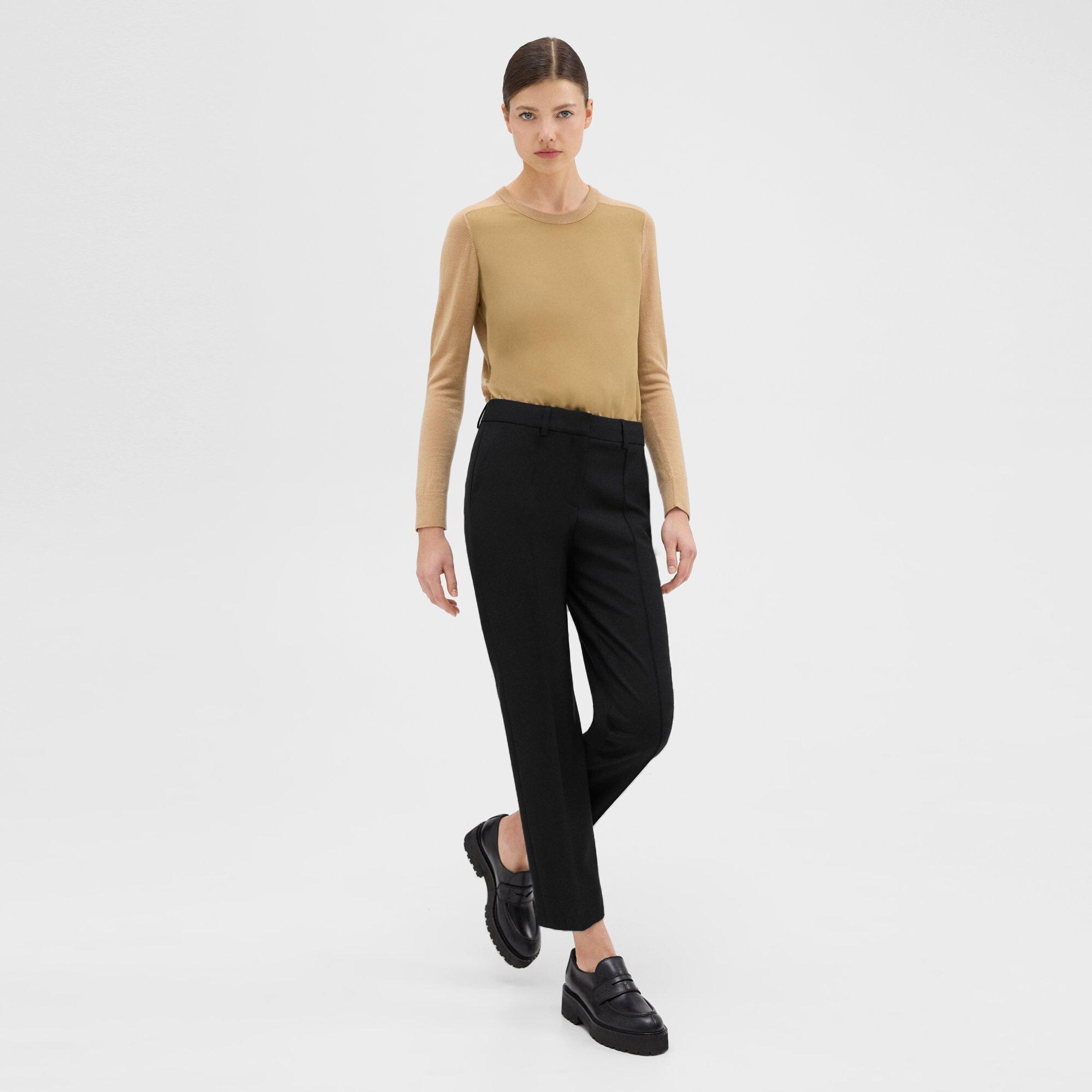 Pleated Wool Gabardine Pant